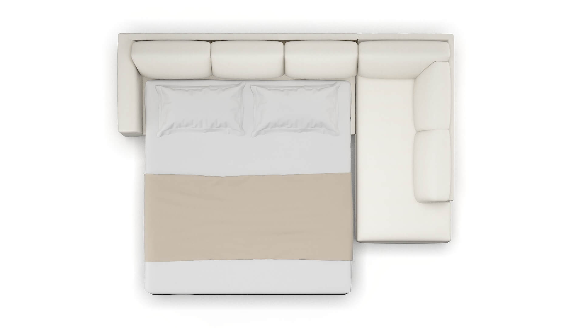 Paris Cosmo Ivory Panel Sleeper Espresso legs 3