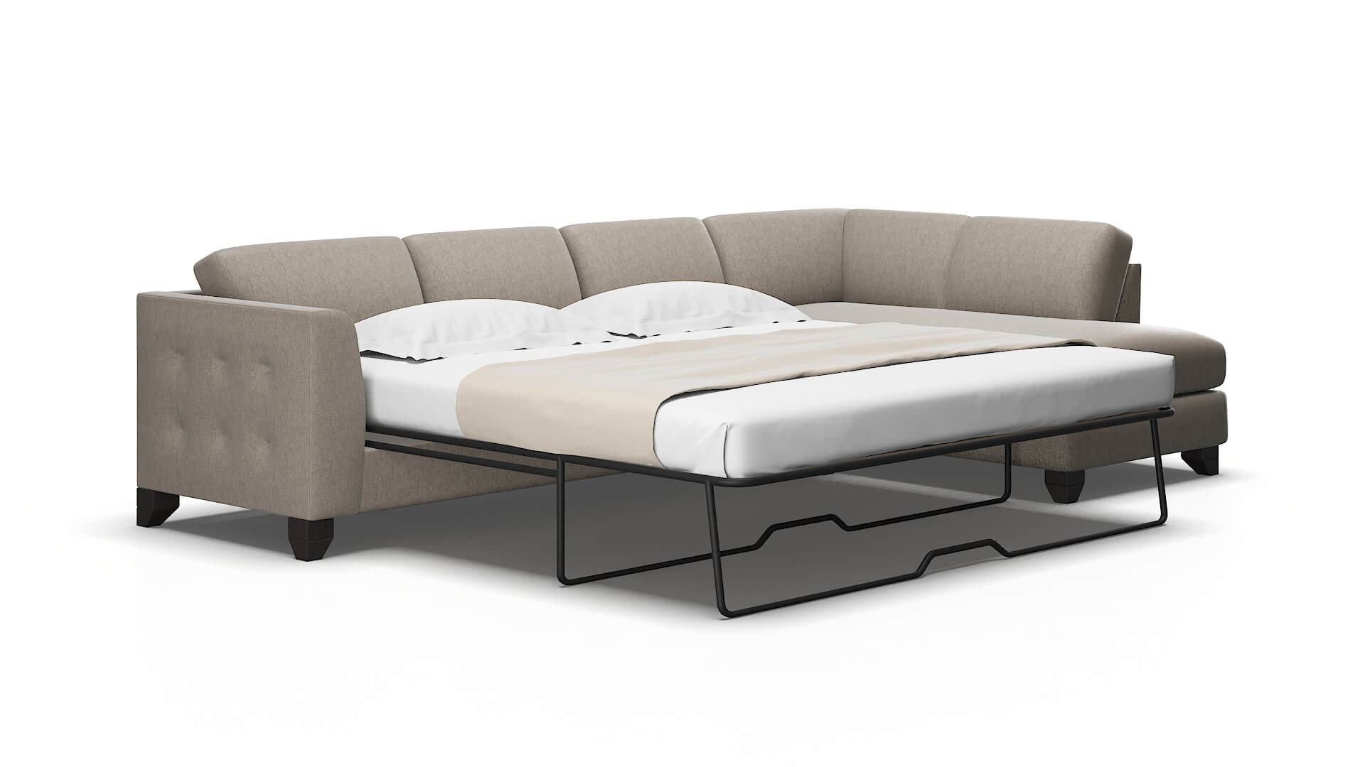 Paris Cosmo taupe Panel sleeper Espresso Legs  2