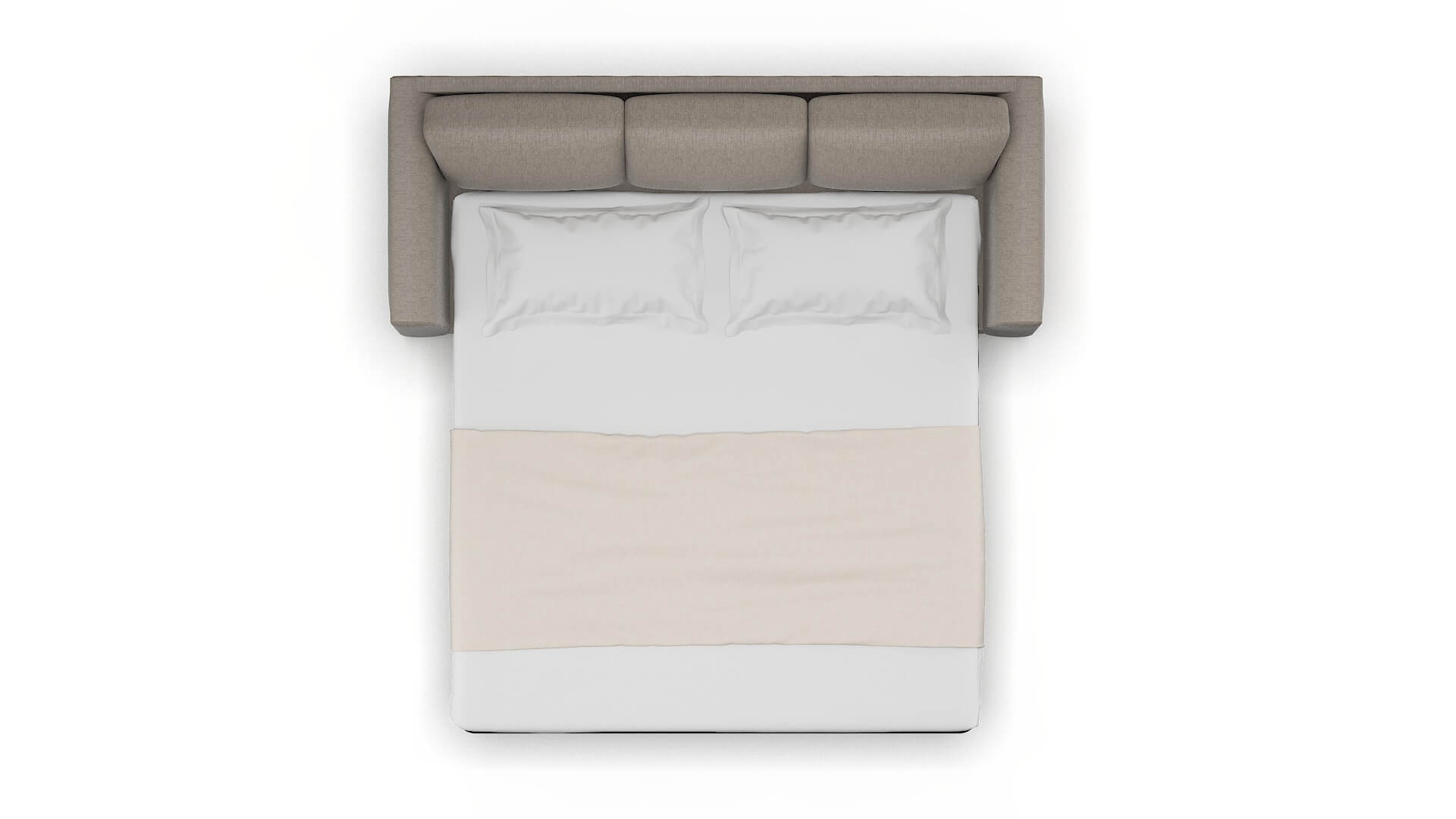 Paris Cosmo Taupe Sofa Sleeper Espresso legs 3