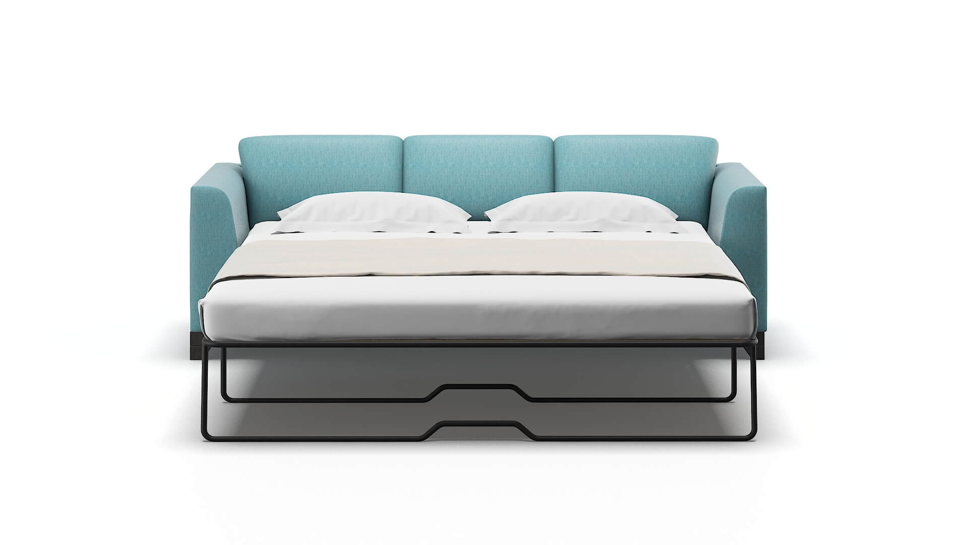 Paris Cosmo Turquoise Sofa Sleeper Espresso legs 1