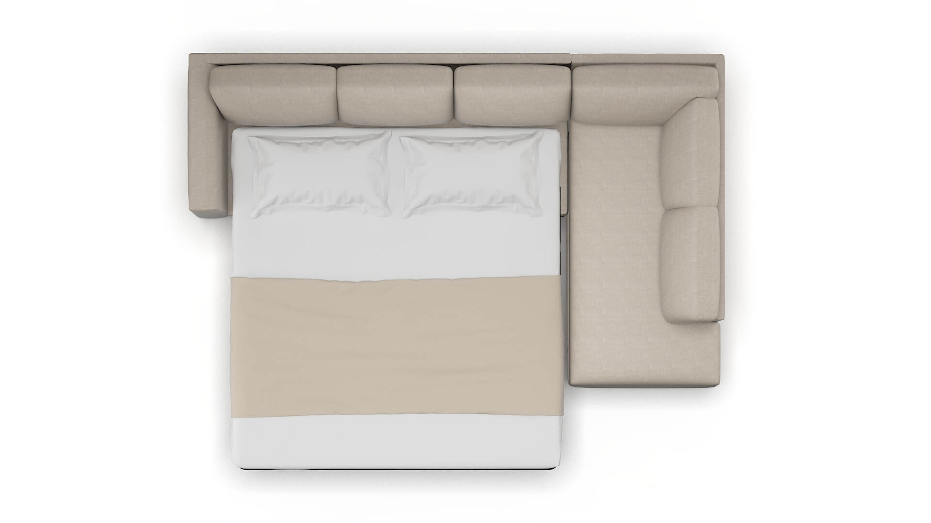 Paris Derby Linen Panel Sleeper Espresso legs 3