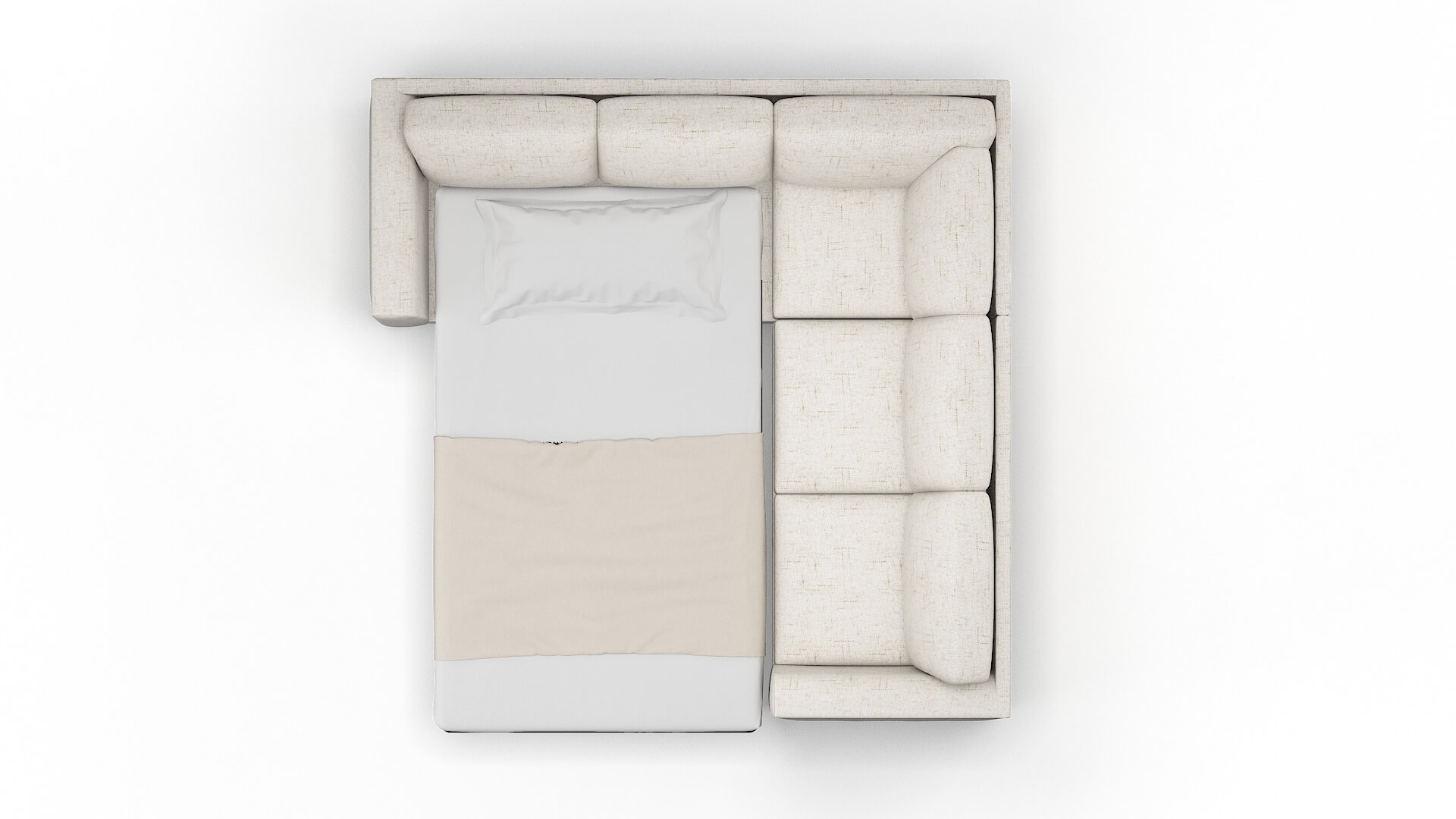 Paris Derby Taupe Sectional Sleeper Espresso legs 3