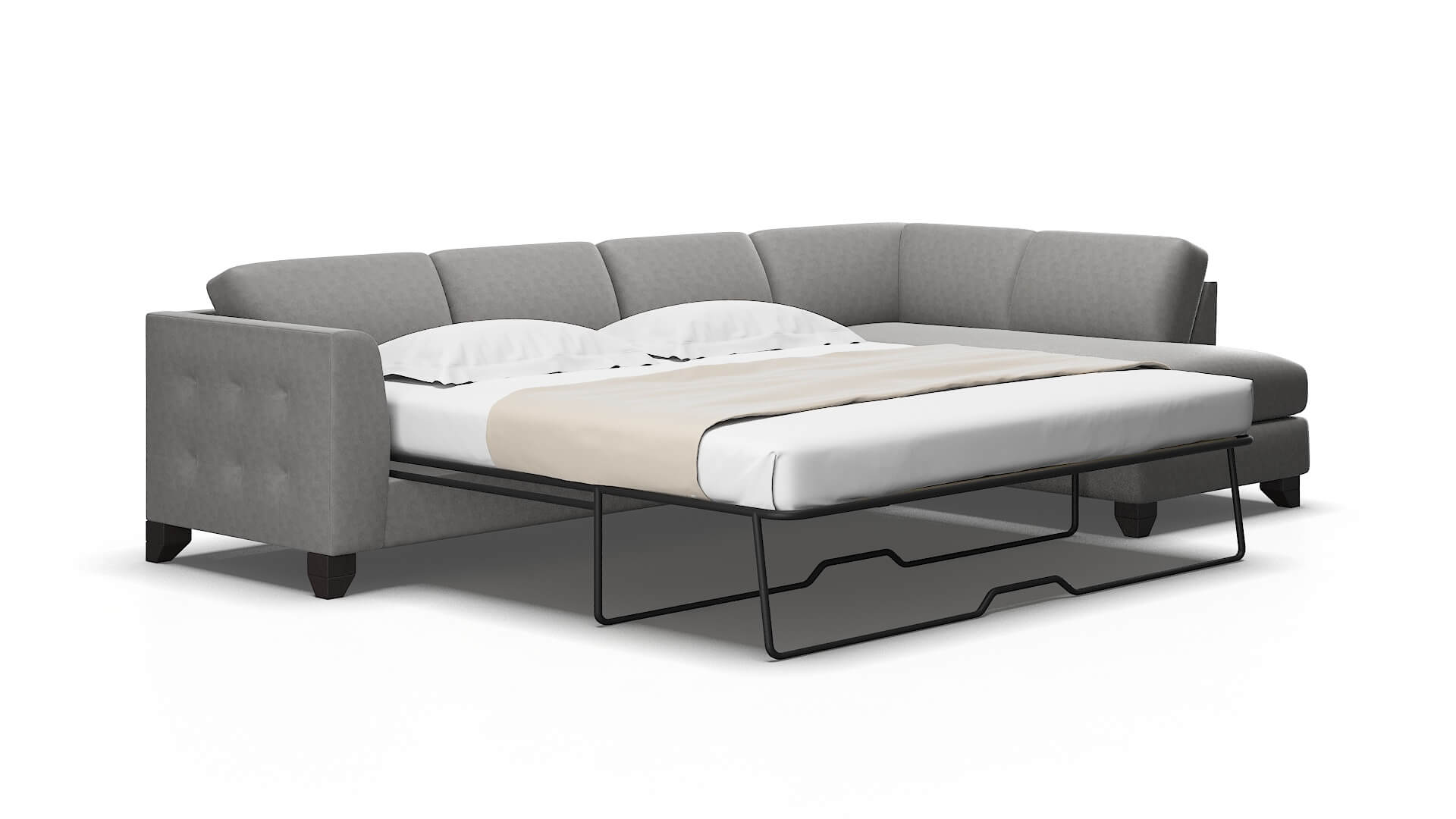 Paris Dream_d charcoal Panel sleeper Espresso Legs  2