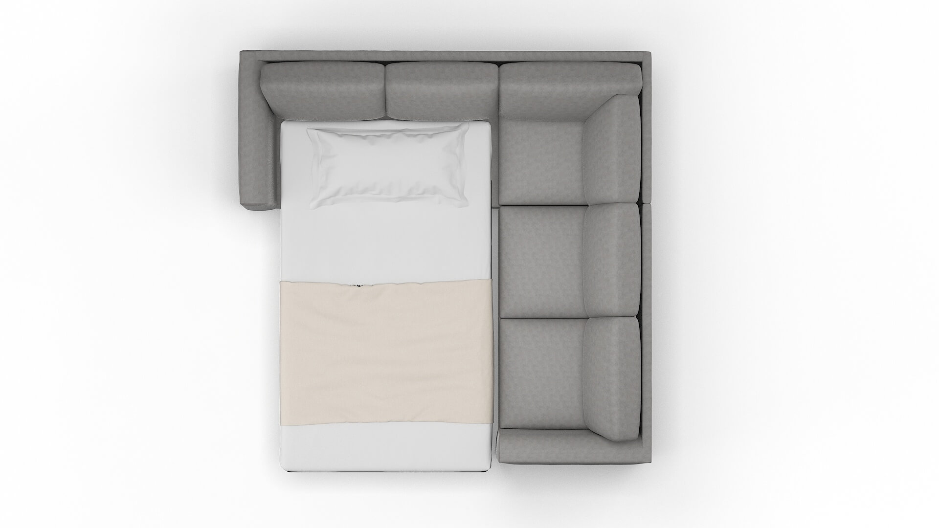 Paris Dream_d Charcoal Sectional Sleeper Espresso legs 3