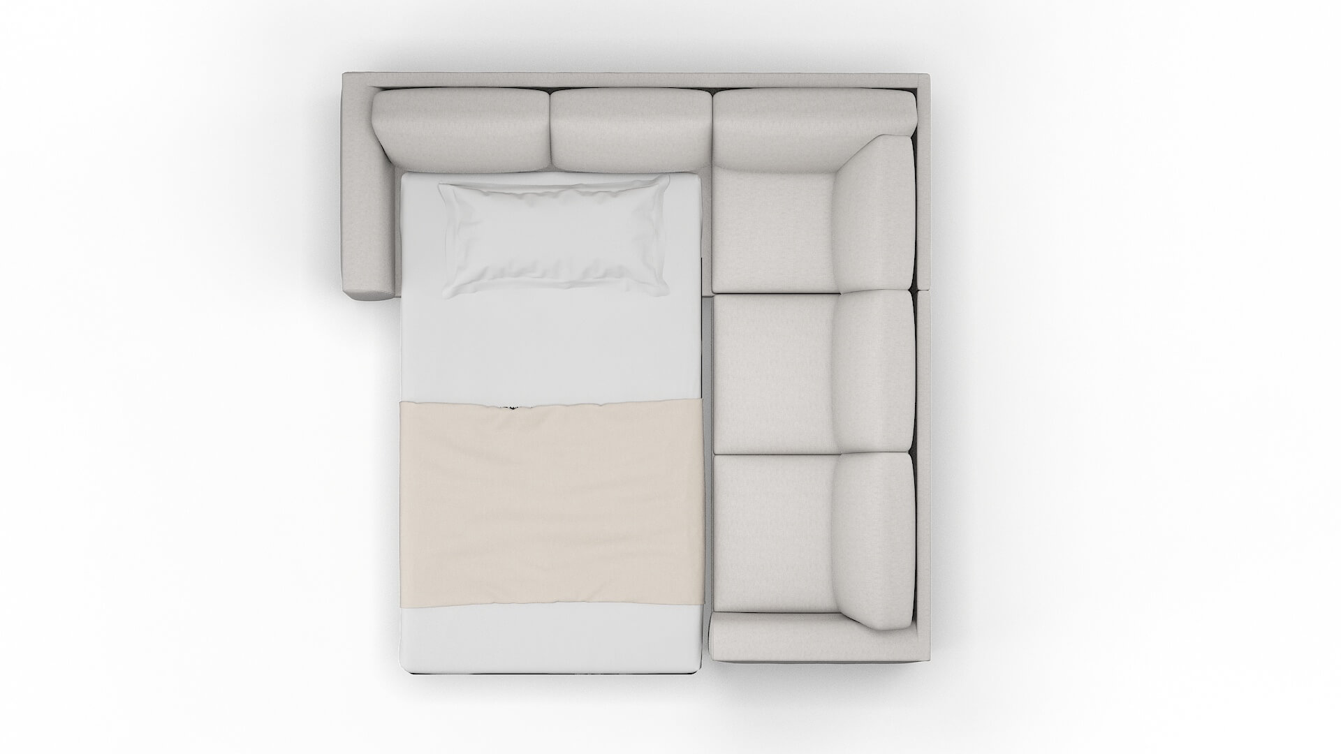 Paris Dream_d Sterling Sectional Sleeper Espresso legs 3