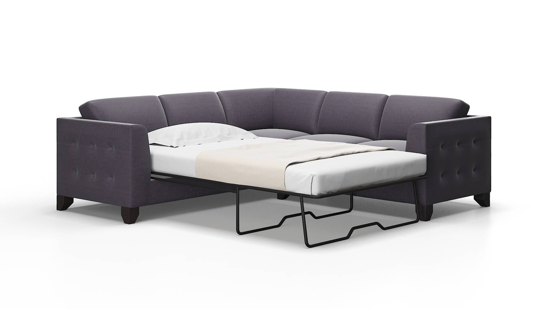 Paris Durham ink Sectional sleeper Espresso Legs  2