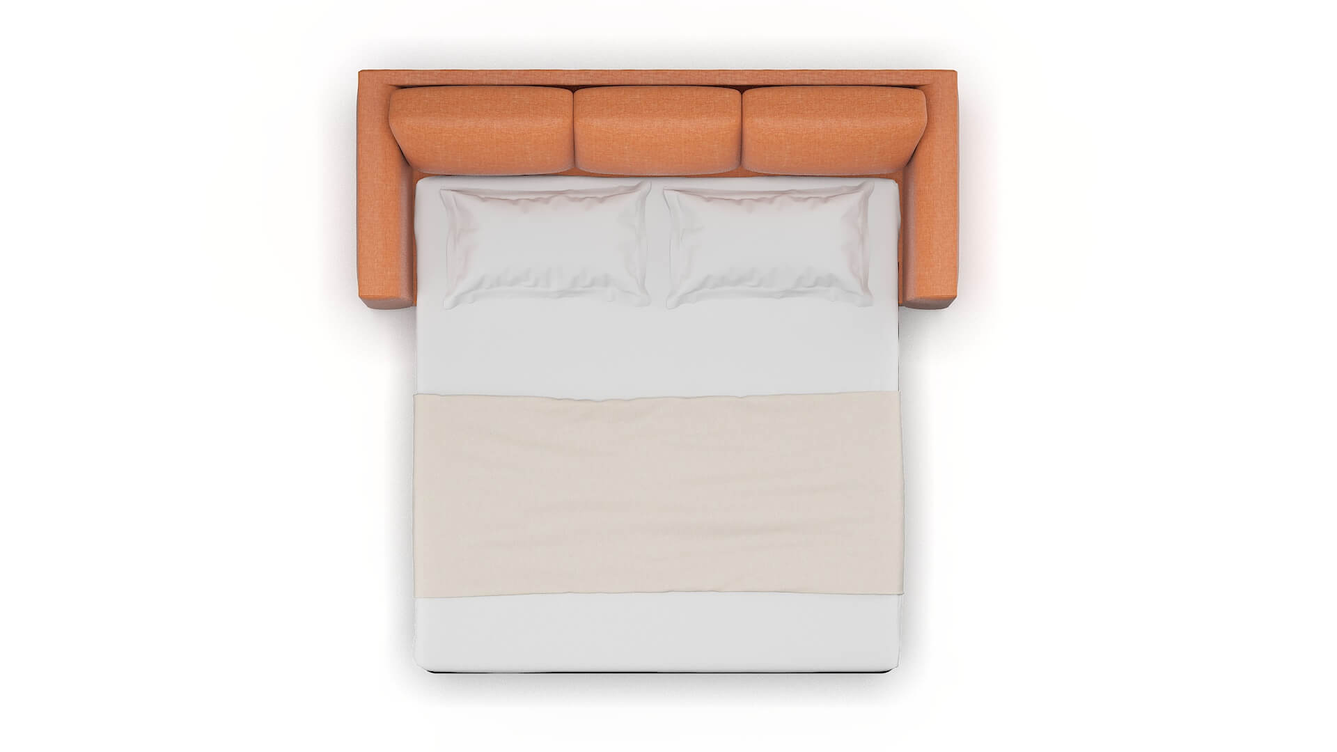 Paris Durham Tangerine Sofa Sleeper Espresso legs 3