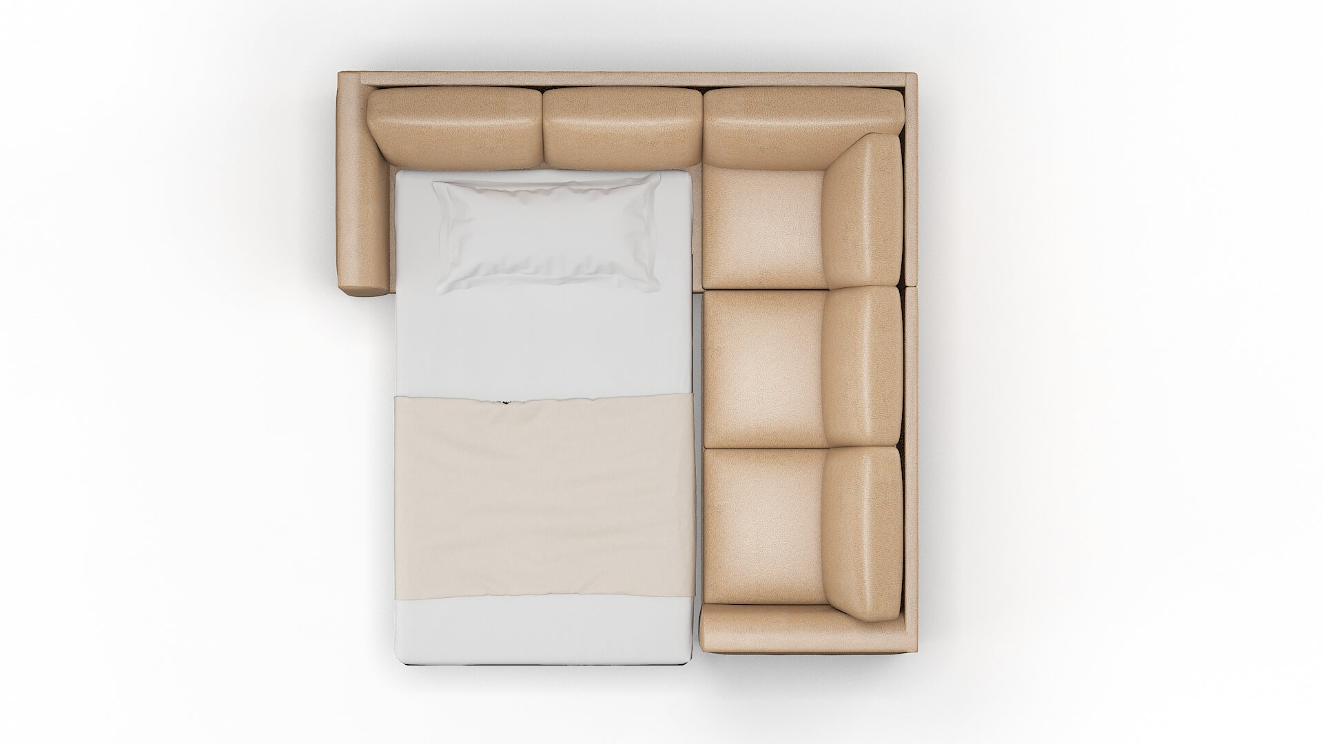 Paris Ford Dune Sectional Sleeper Espresso legs 3