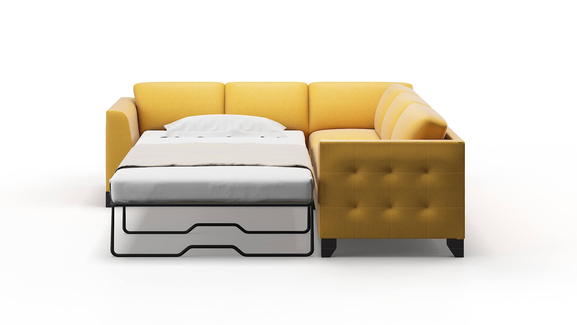 Paris Glee Aglow Sectional Sleeper Espresso legs 1