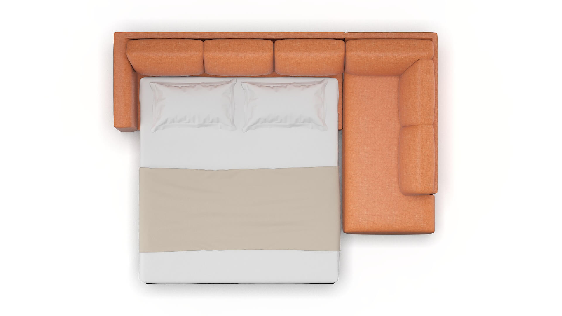 Paris Hepburn Appricot Panel Sleeper Espresso legs 3