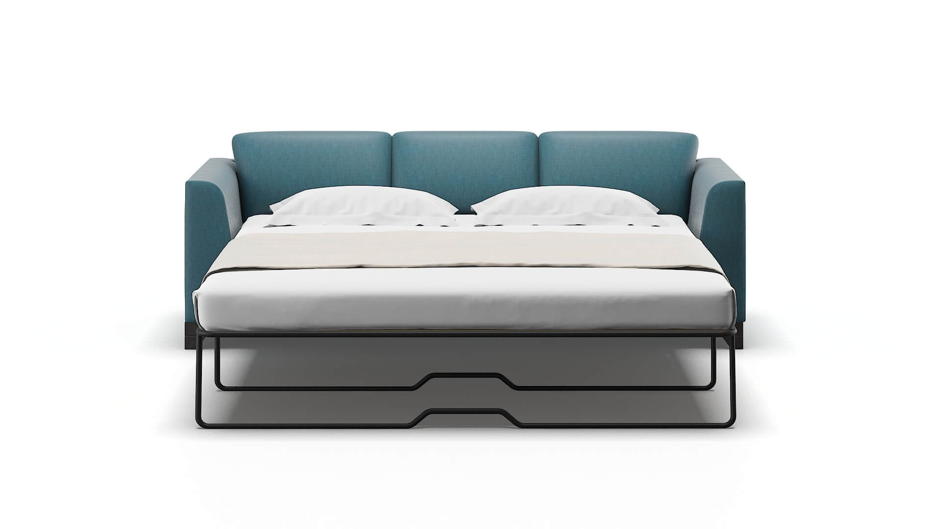 Paris Hepburn Teal Sofa Sleeper Espresso legs 1