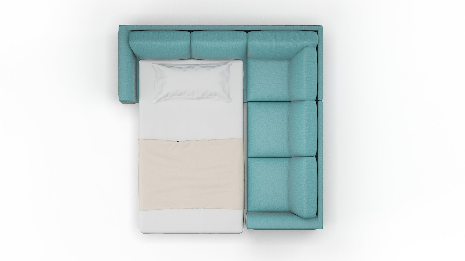 Paris Hepburn_hrp Emerald Sectional Sleeper Espresso legs 3