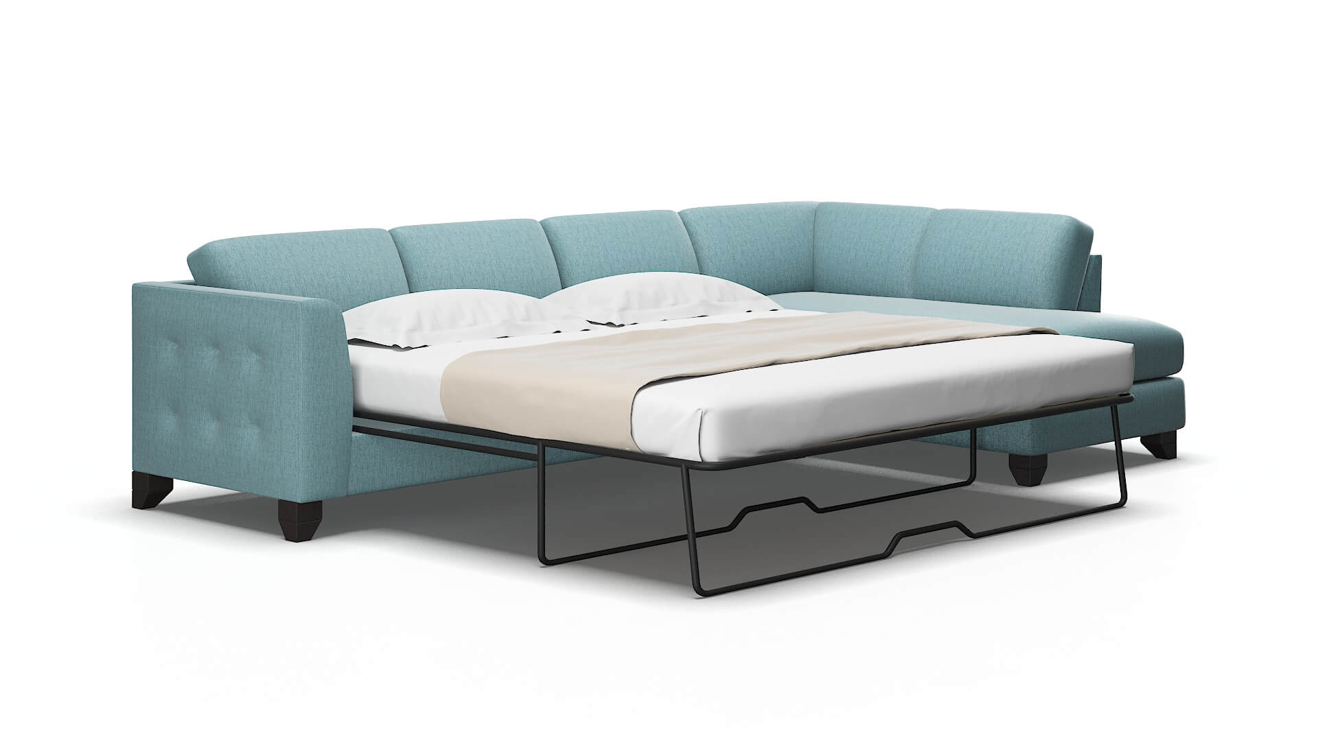 Paris Insight peacock Panel sleeper Espresso Legs  2