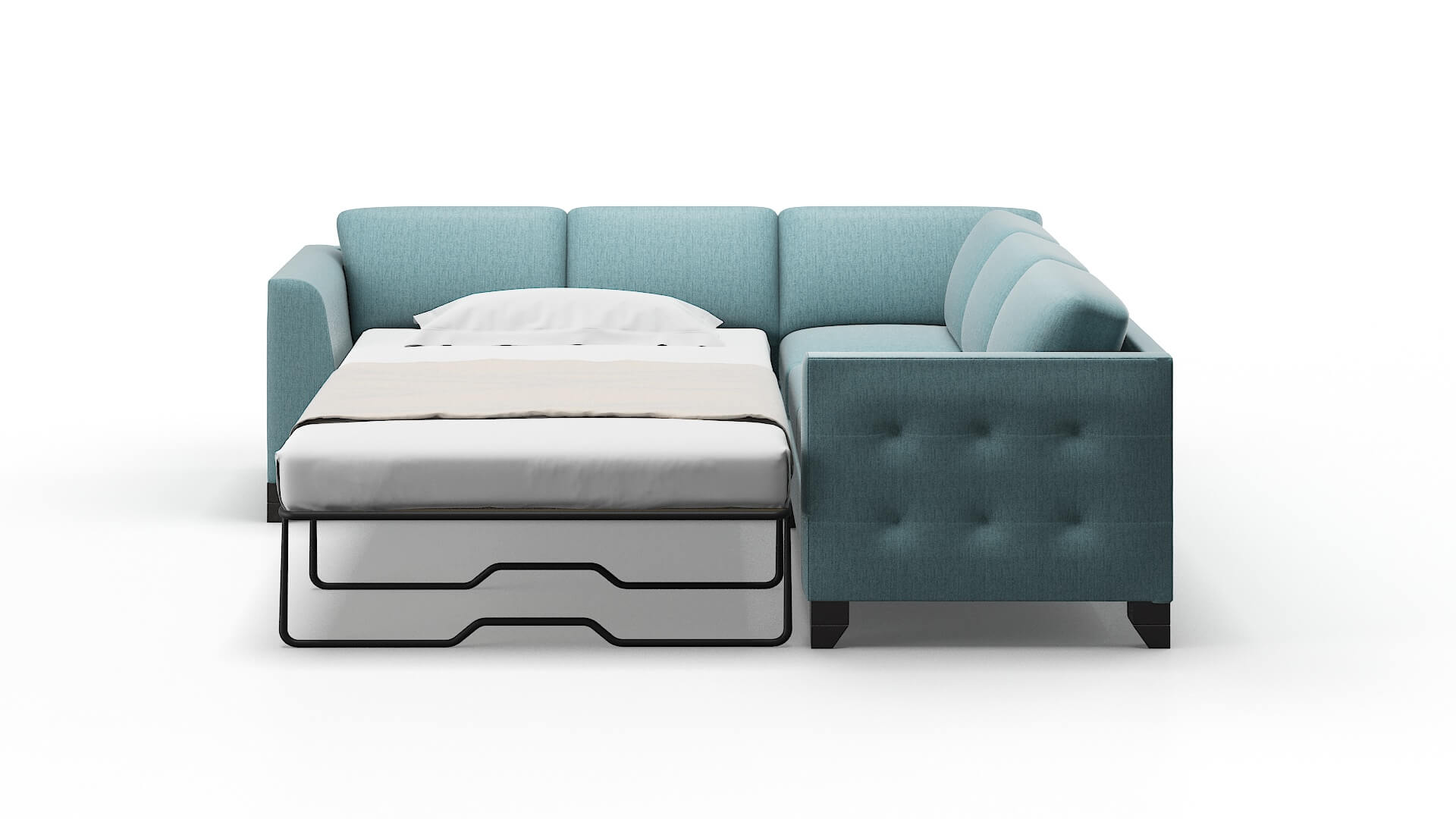 Paris Insight Peacock Sectional Sleeper Espresso legs 1