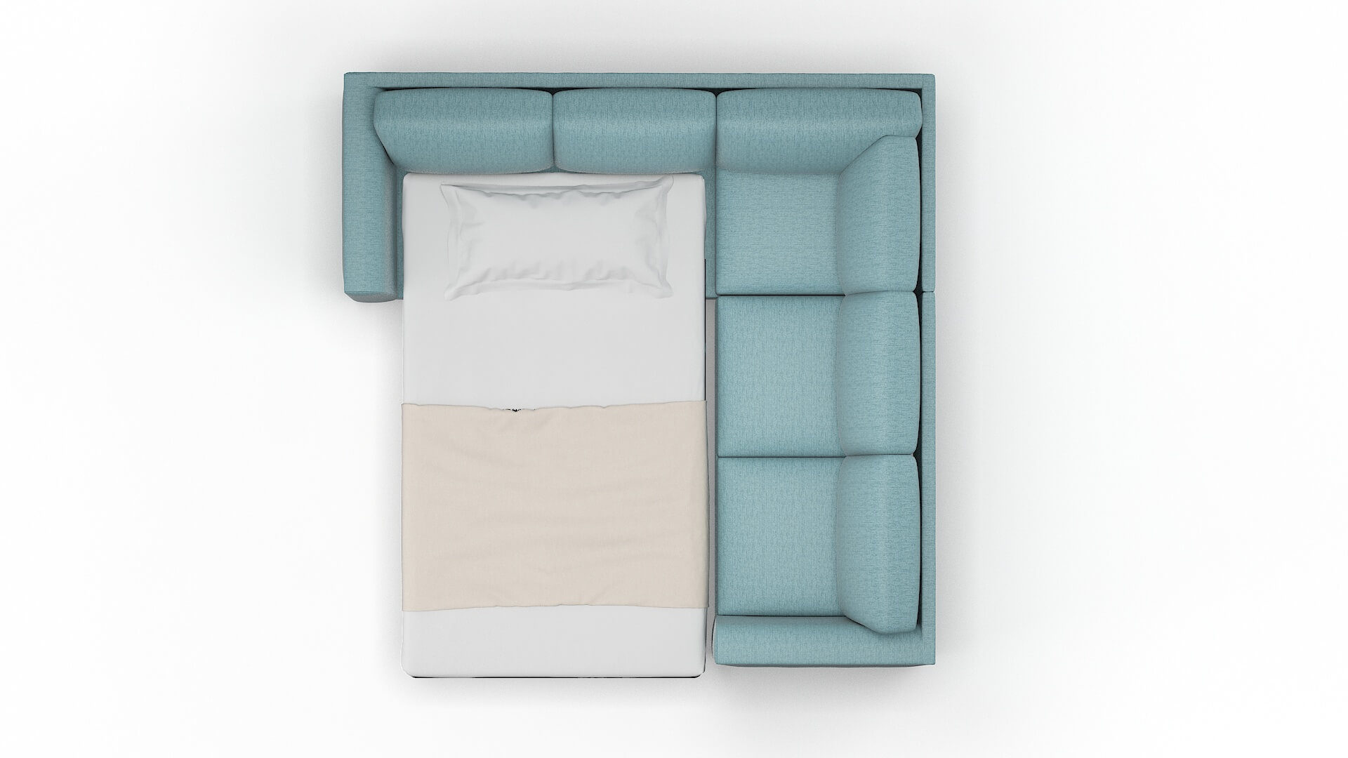 Paris Insight Peacock Sectional Sleeper Espresso legs 3