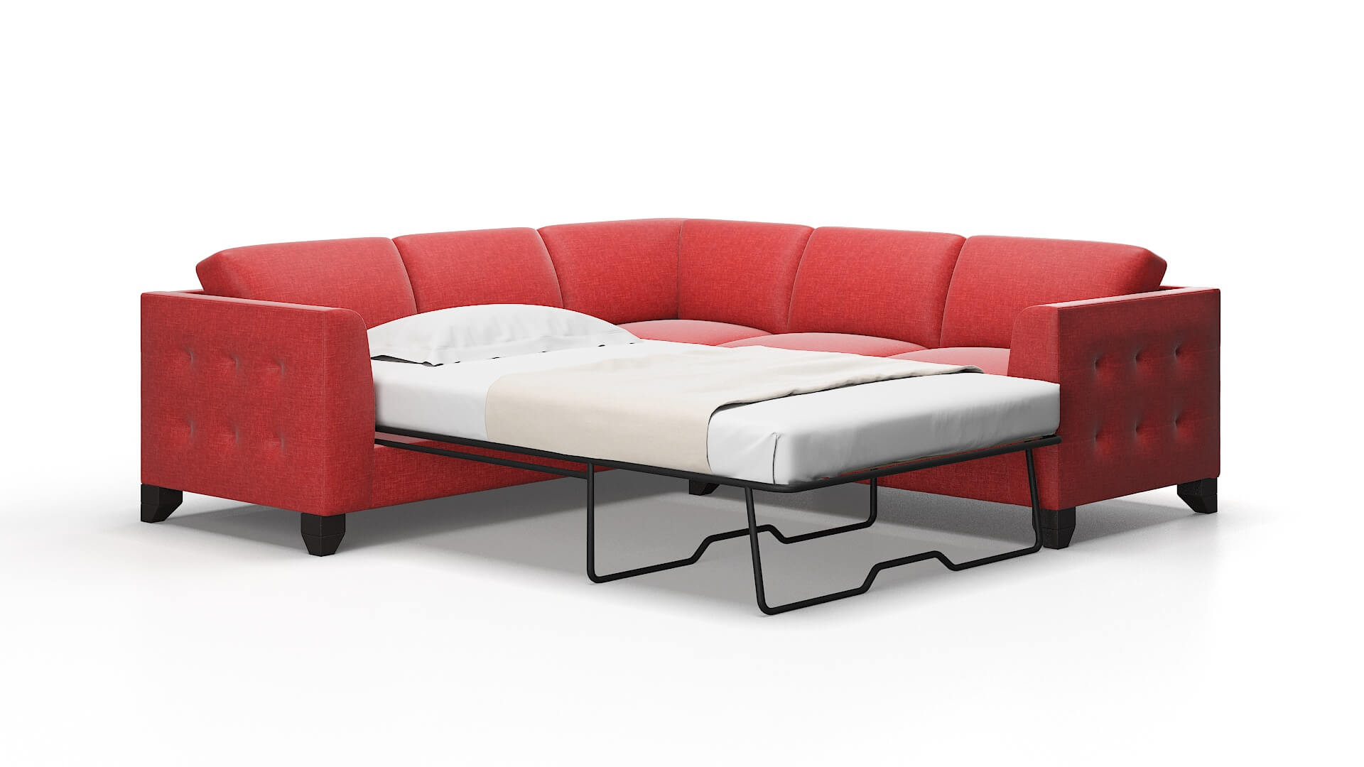 Paris Keylargo ruby Sectional sleeper Espresso Legs  2