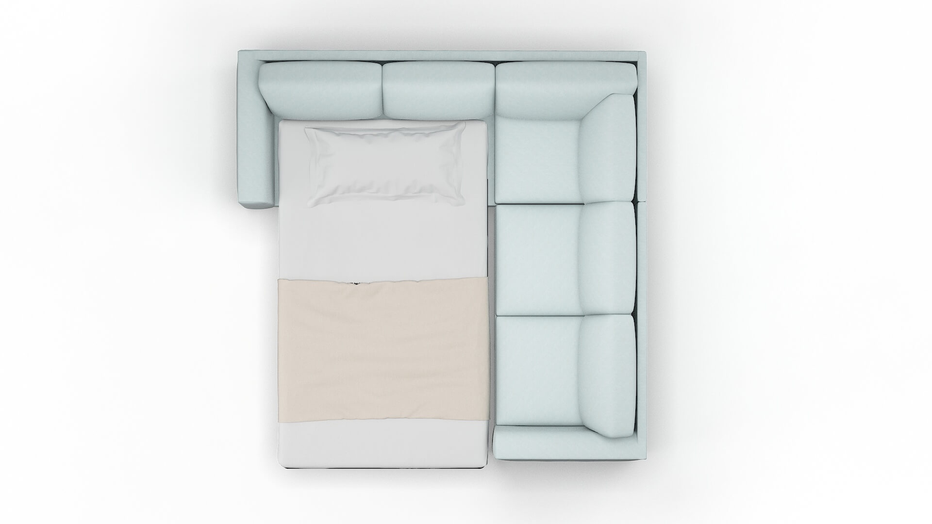 Paris Leslie Robins_egg Sectional Sleeper Espresso legs 3