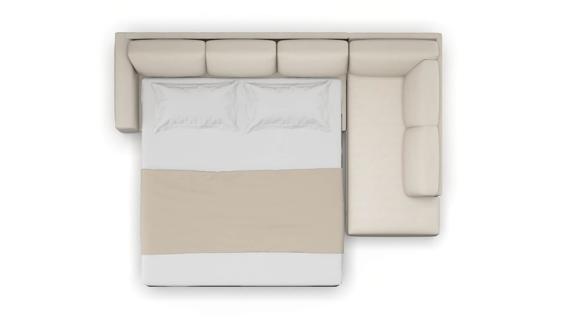 Paris Malibu Linen Panel Sleeper Espresso legs 3