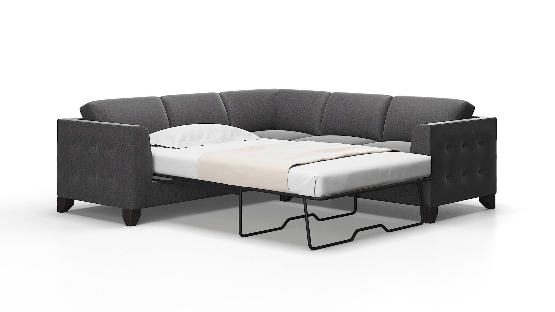 Paris Marcy baltic Sectional sleeper Espresso Legs  2