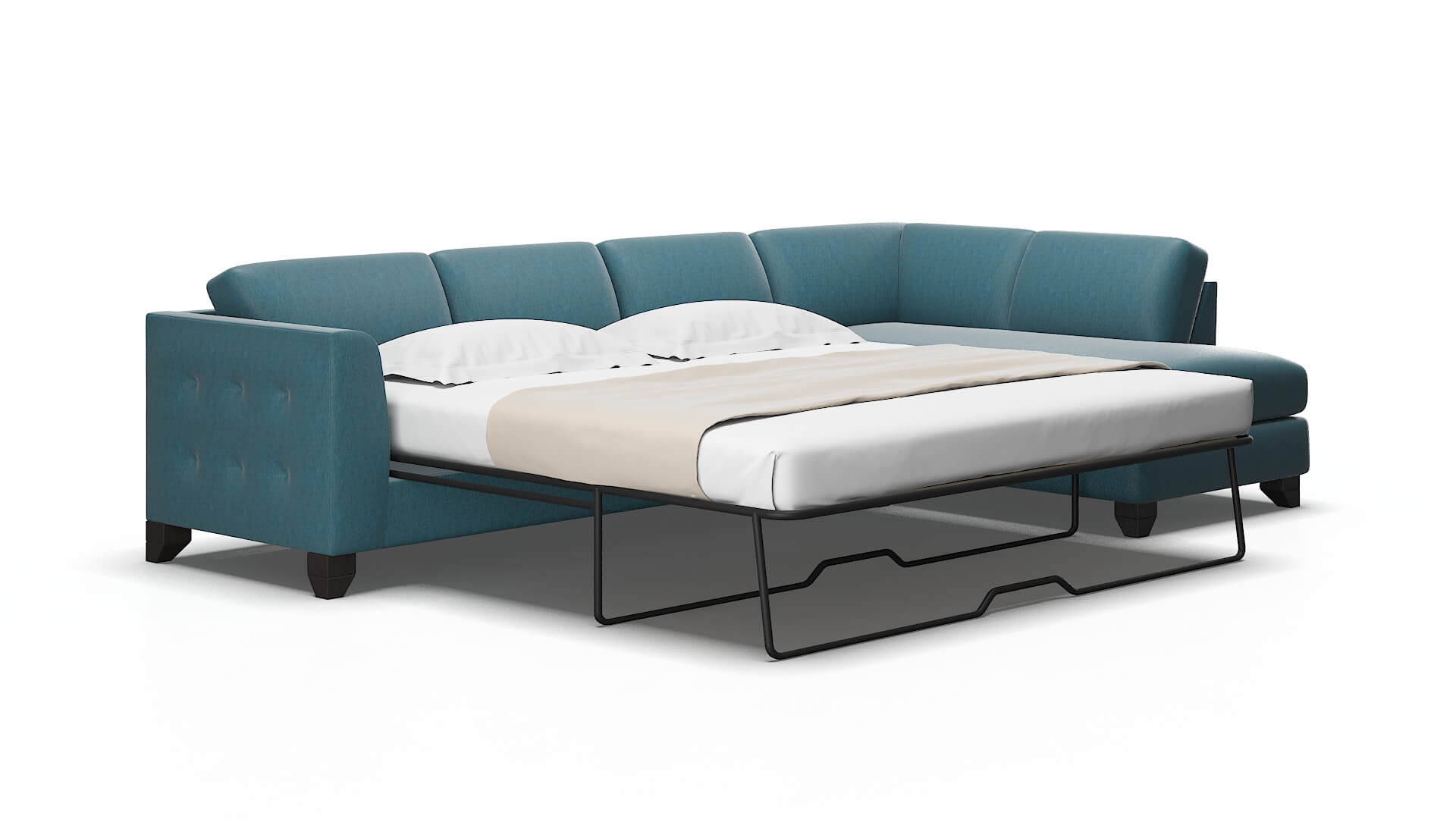 Paris Merit Peacock Panel Sleeper Espresso legs 2