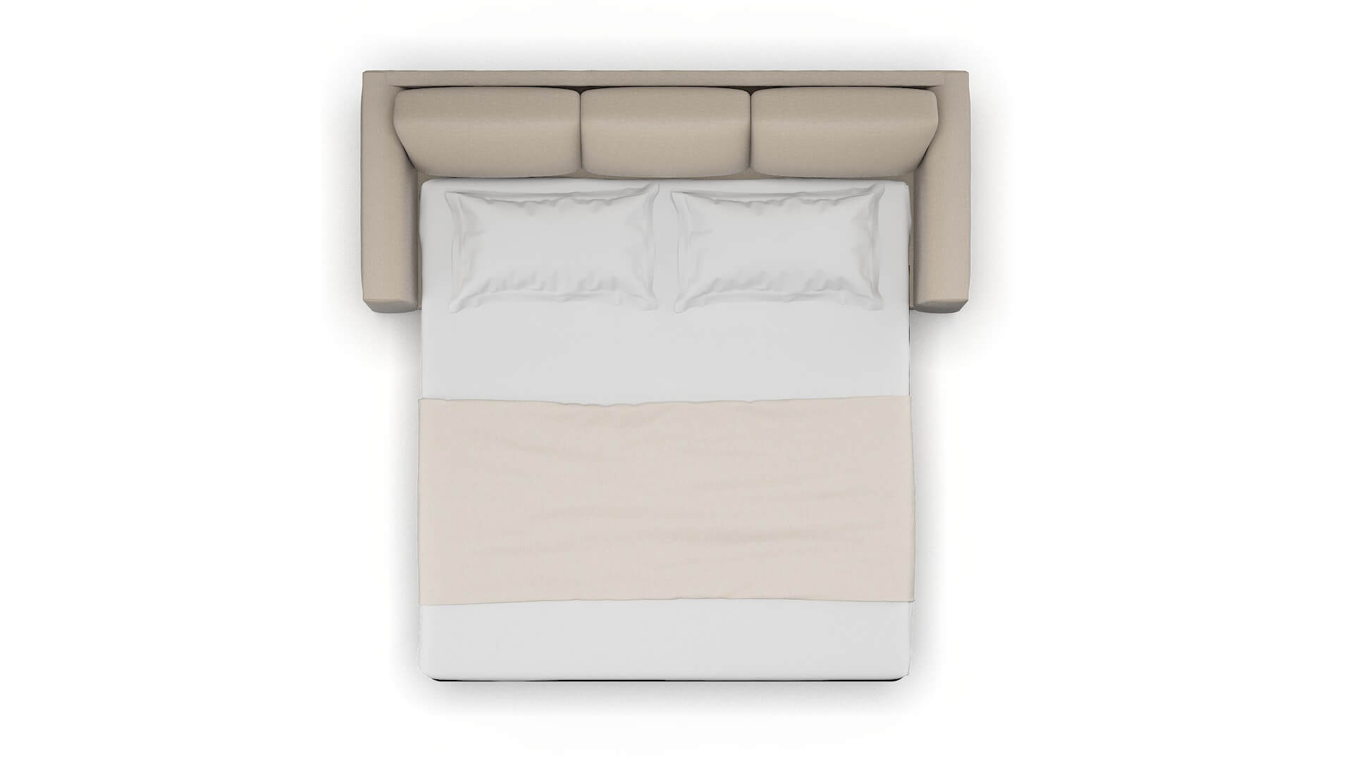 Paris Naples Almond Sofa Sleeper Espresso legs 3