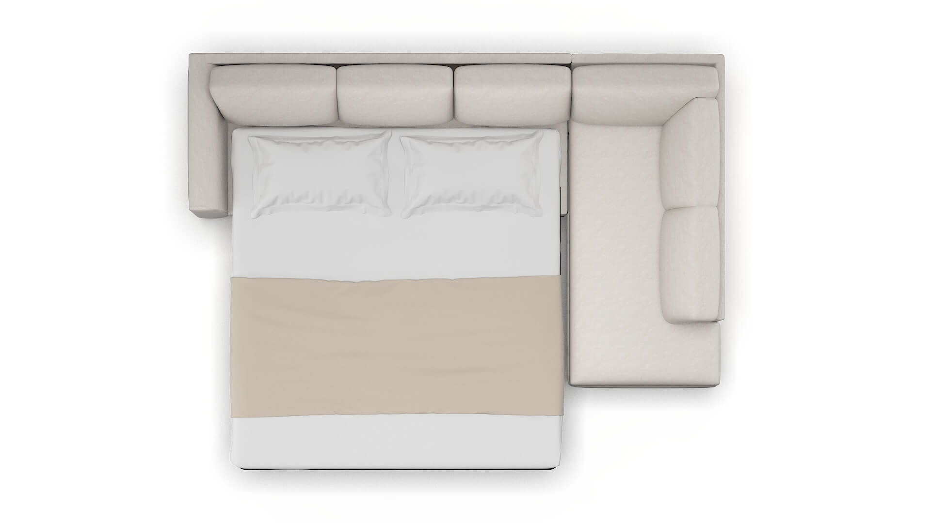 Paris Noble Grey Panel Sleeper Espresso legs 3