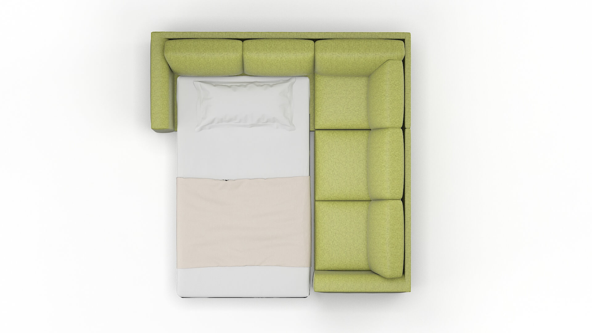 Paris Notion Appletini Sectional Sleeper Espresso legs 3