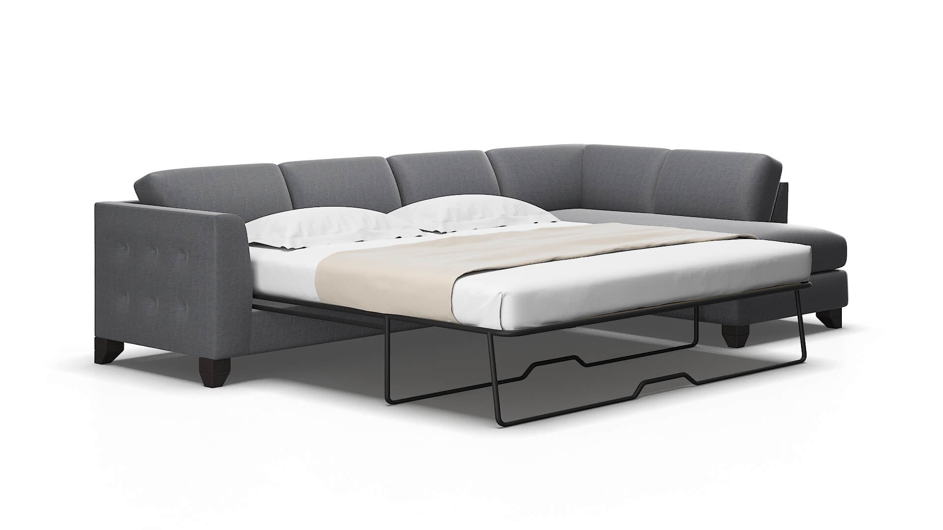 Paris Notion Graphite Panel Sleeper Espresso legs 2