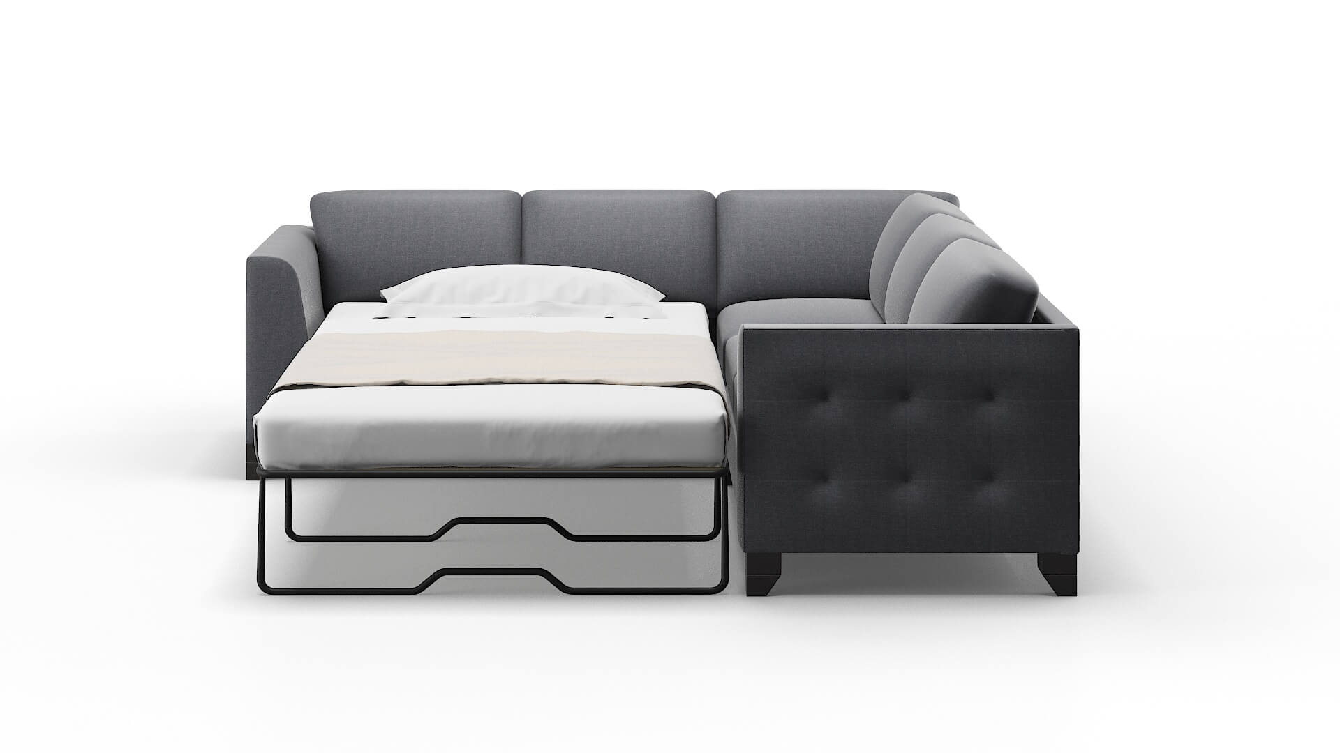 Paris Notion Graphite Sectional Sleeper Espresso legs 1