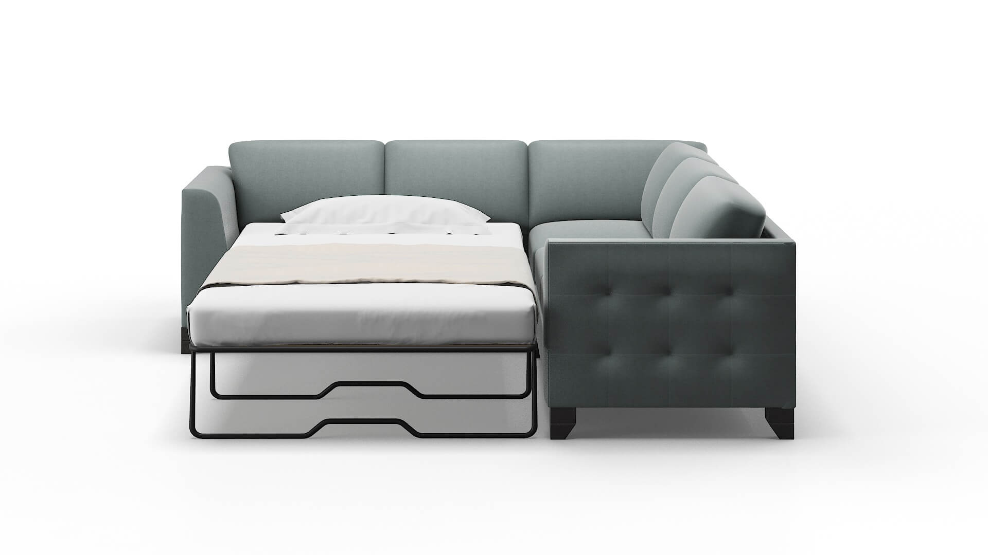 Paris Oakley Baltic Sectional Sleeper Espresso legs 1