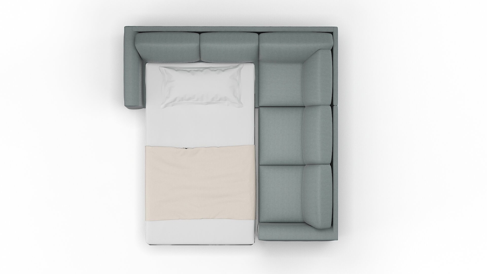 Paris Oakley Baltic Sectional Sleeper Espresso legs 3