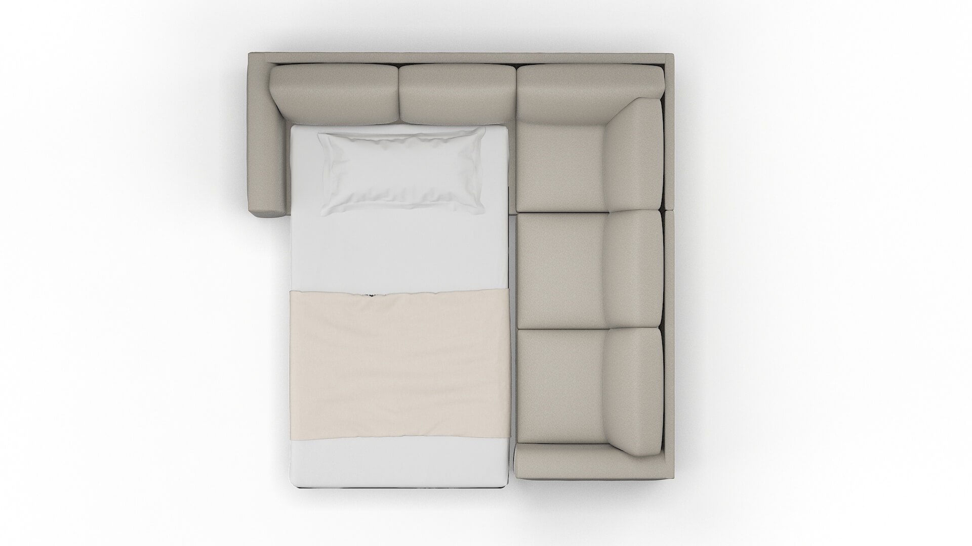 Paris Oscar Silver Sectional Sleeper Espresso legs 3