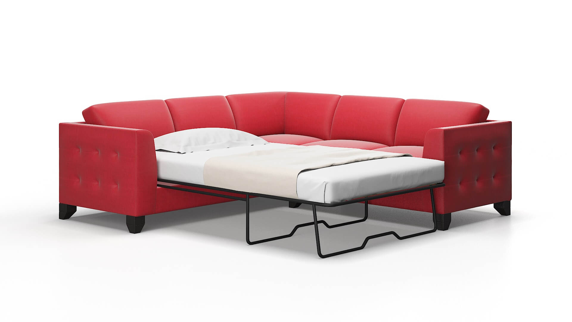 Paris Pauline ruby Sectional sleeper Espresso Legs  2