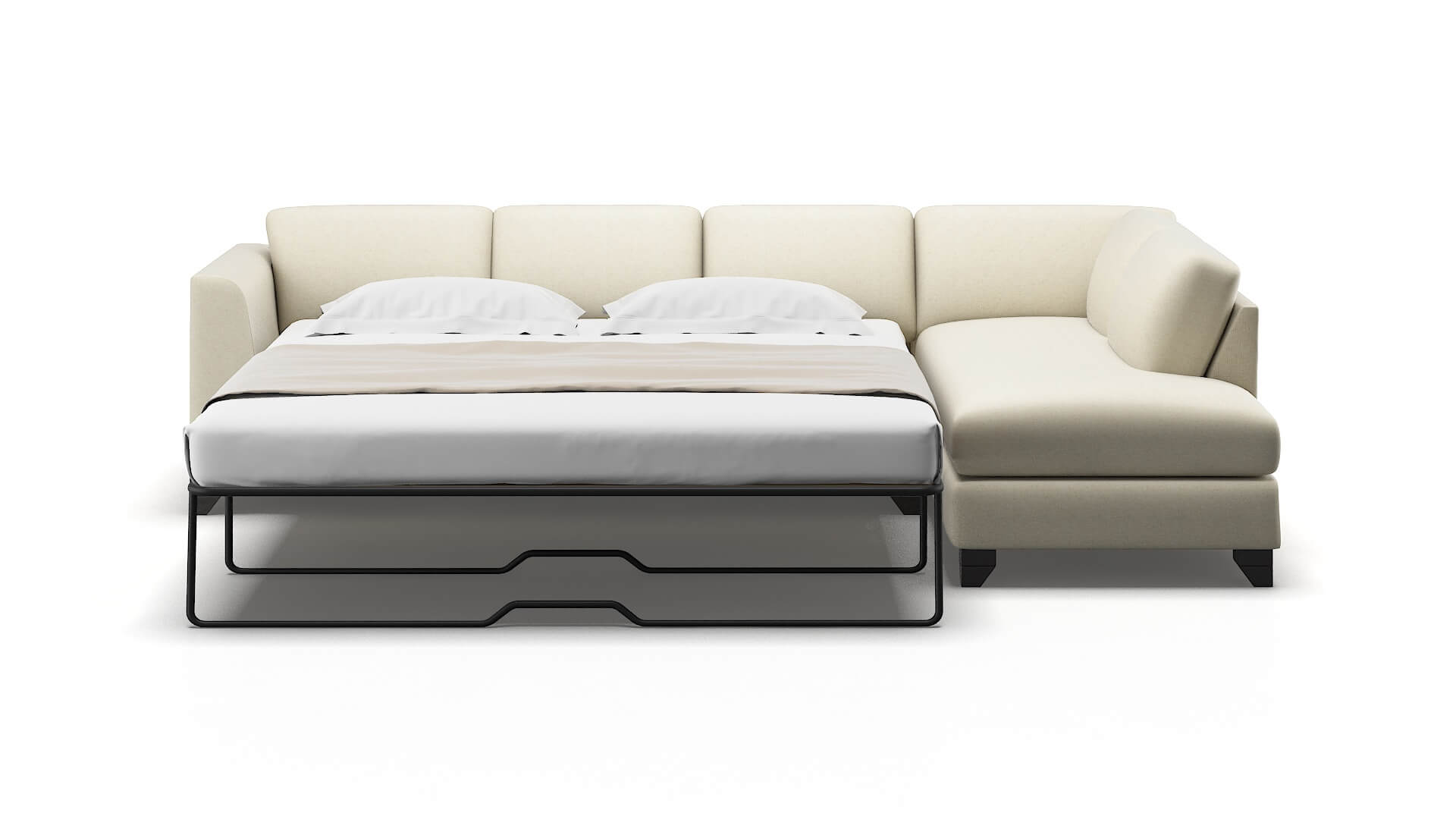 Paris Phoenix Ivory Panel Sleeper Espresso legs 1