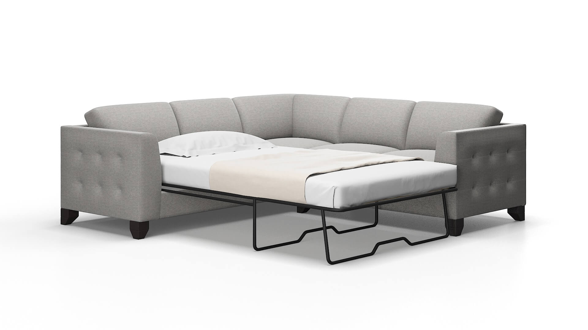 Paris Phoenix smoke Sectional sleeper Espresso Legs  2