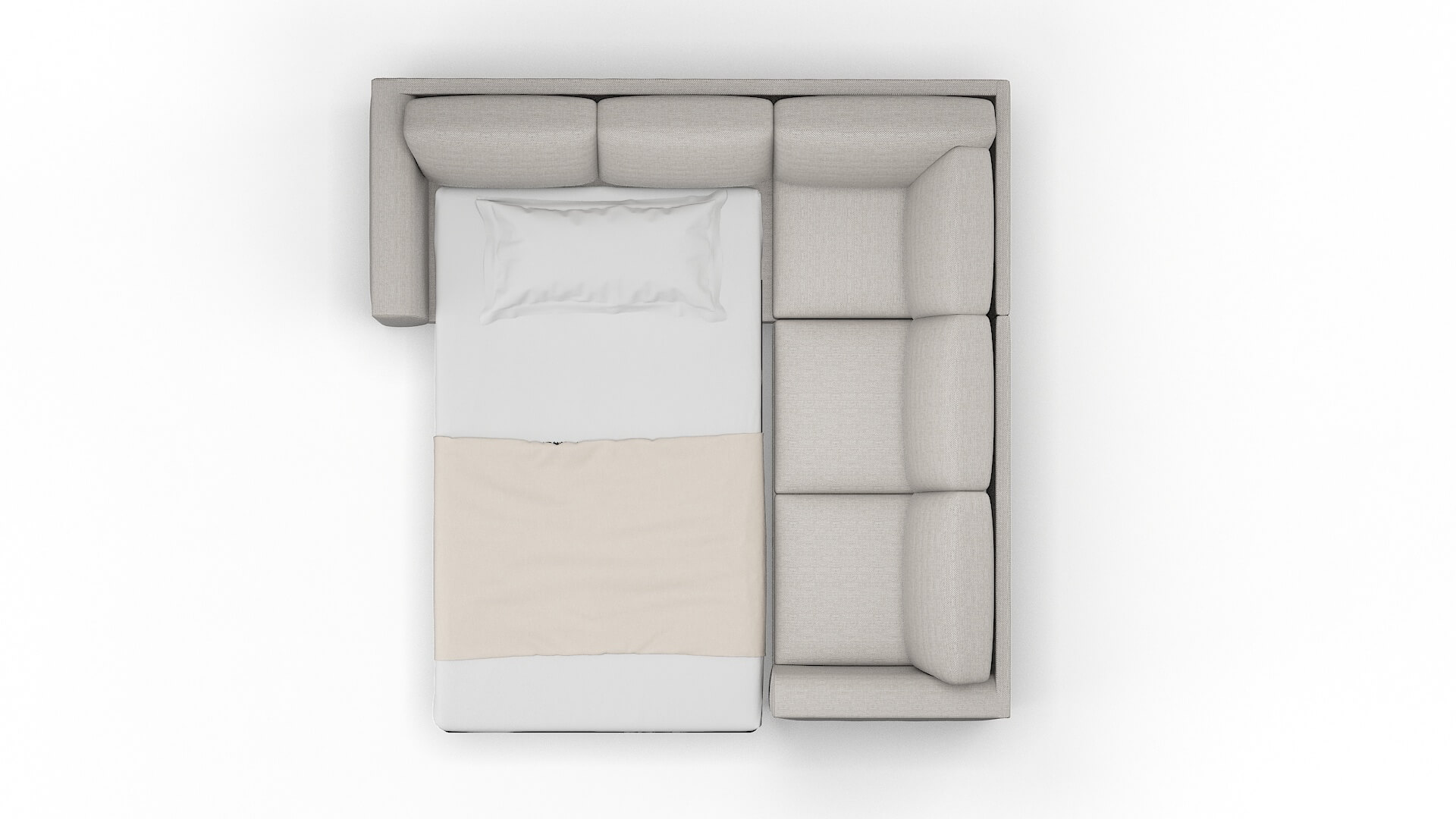 Paris Phoenix Sterling Sectional Sleeper Espresso legs 3