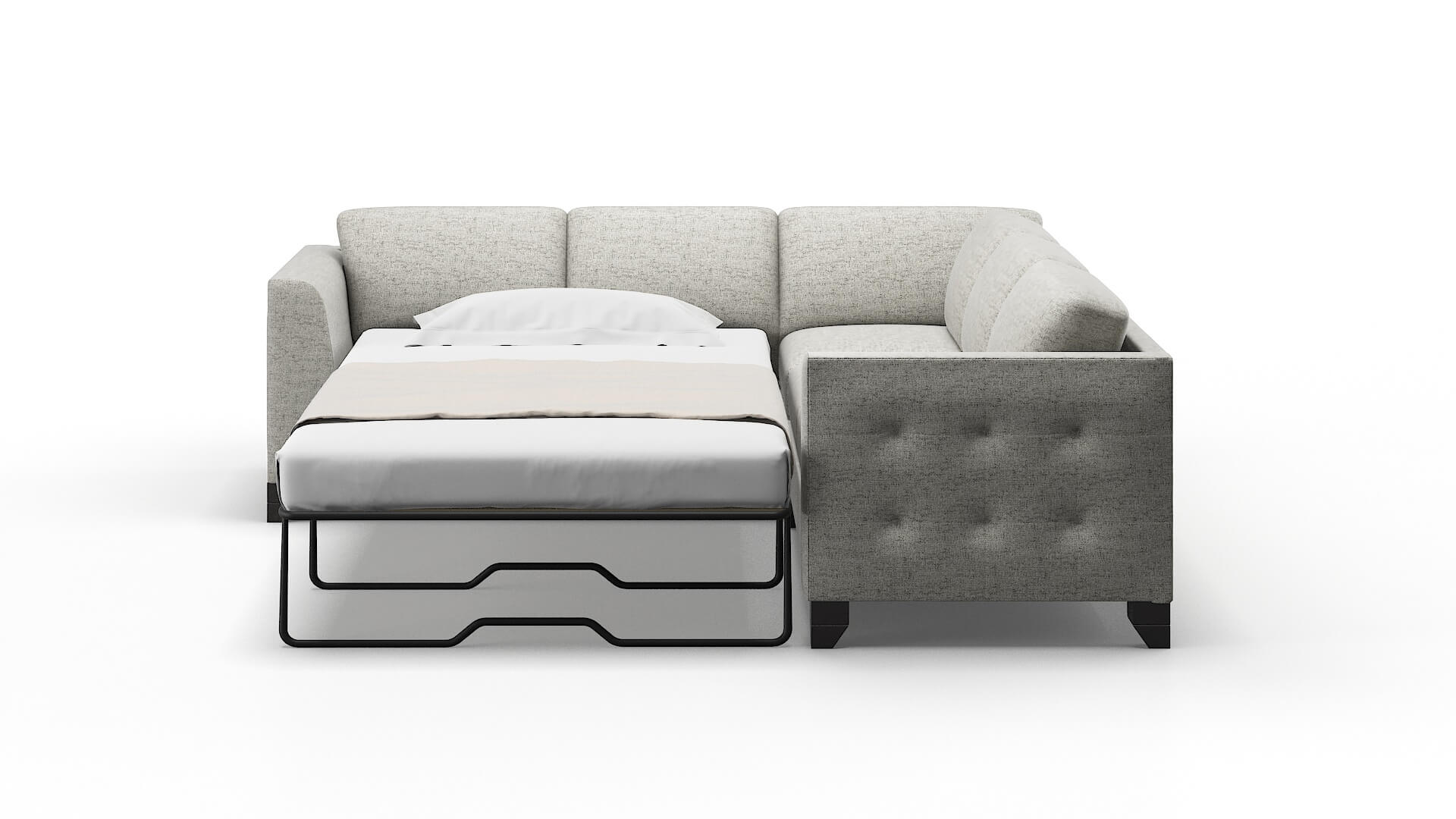 Paris Prime Gravel Sectional Sleeper Espresso legs 1