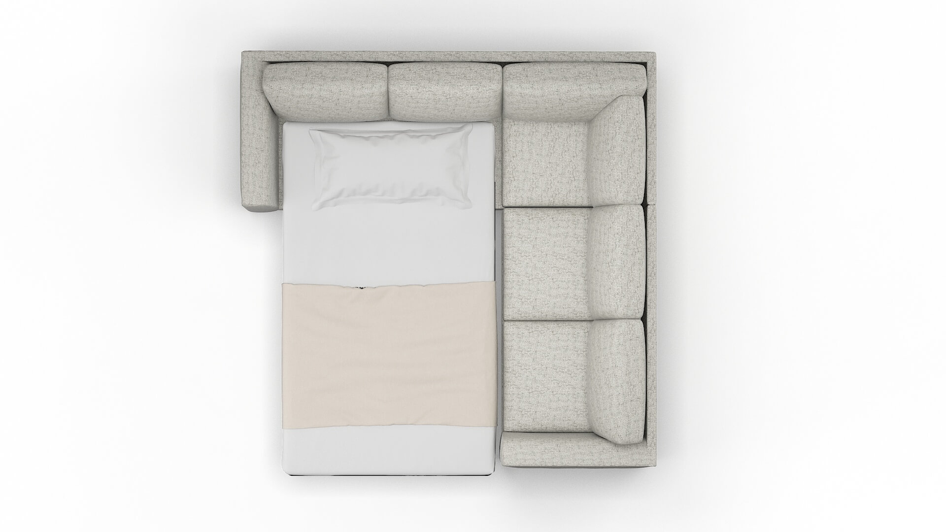 Paris Prime Gravel Sectional Sleeper Espresso legs 3