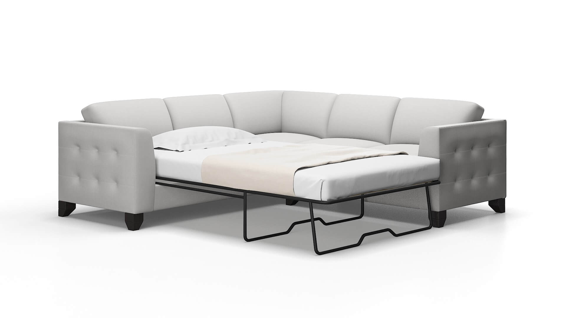 Paris Prisma Steam Sectional Sleeper Espresso legs 2
