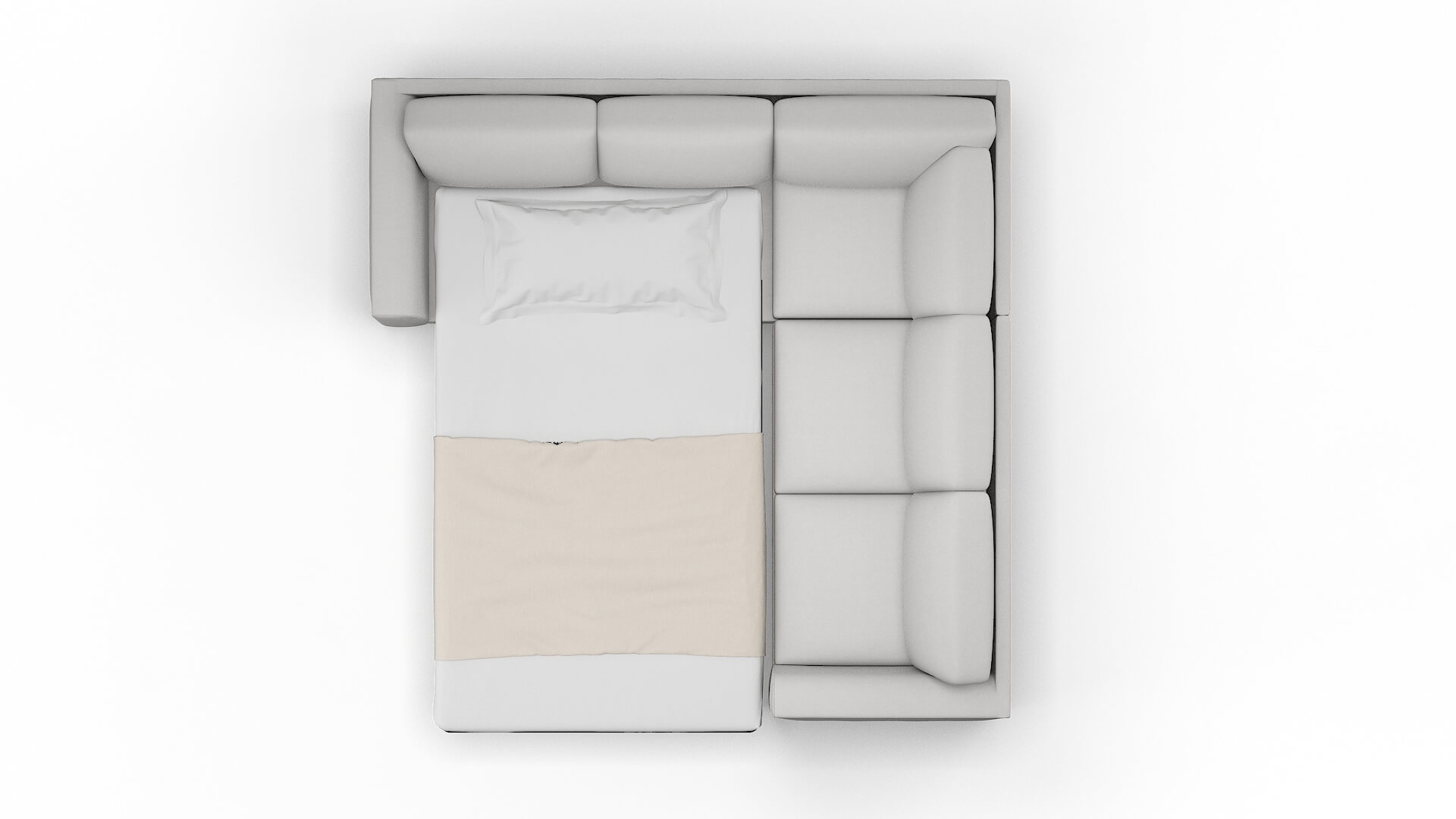 Paris Prisma Steam Sectional Sleeper Espresso legs 3