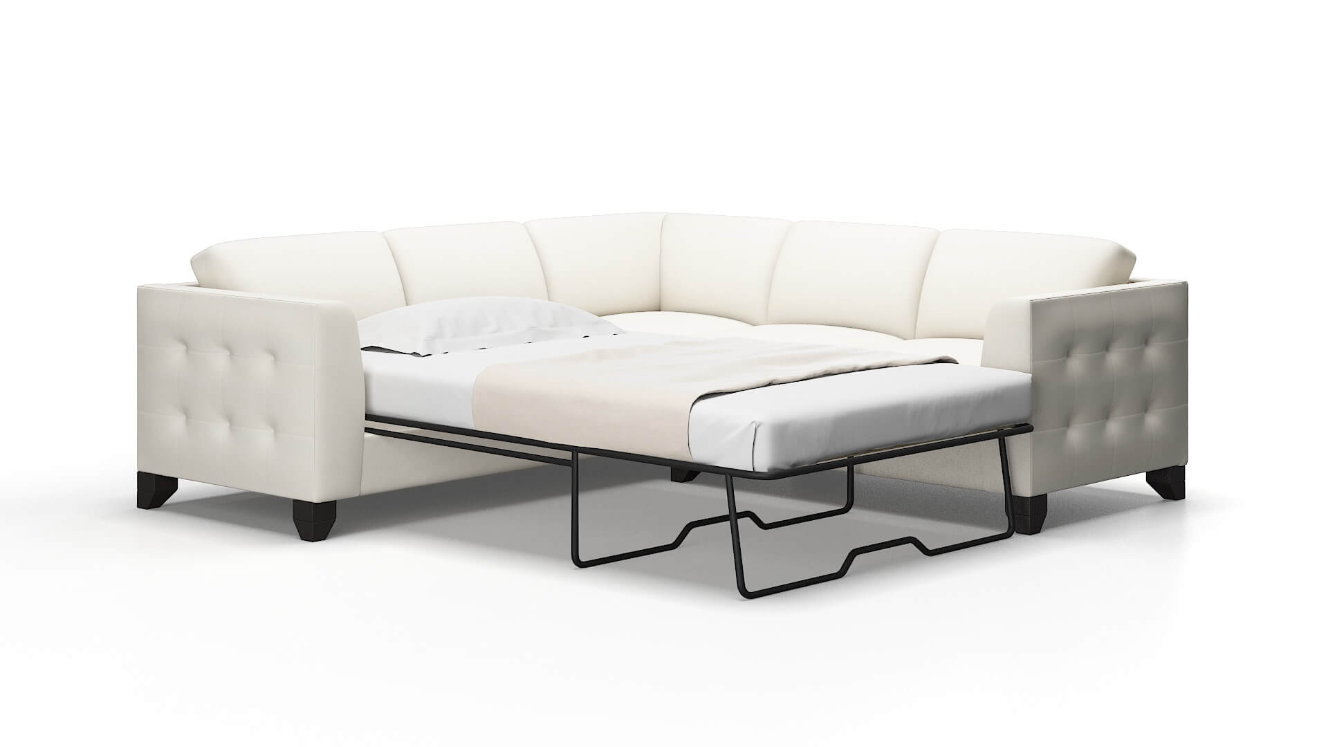 Paris R_prize Cream Sectional Sleeper espresso legs 2
