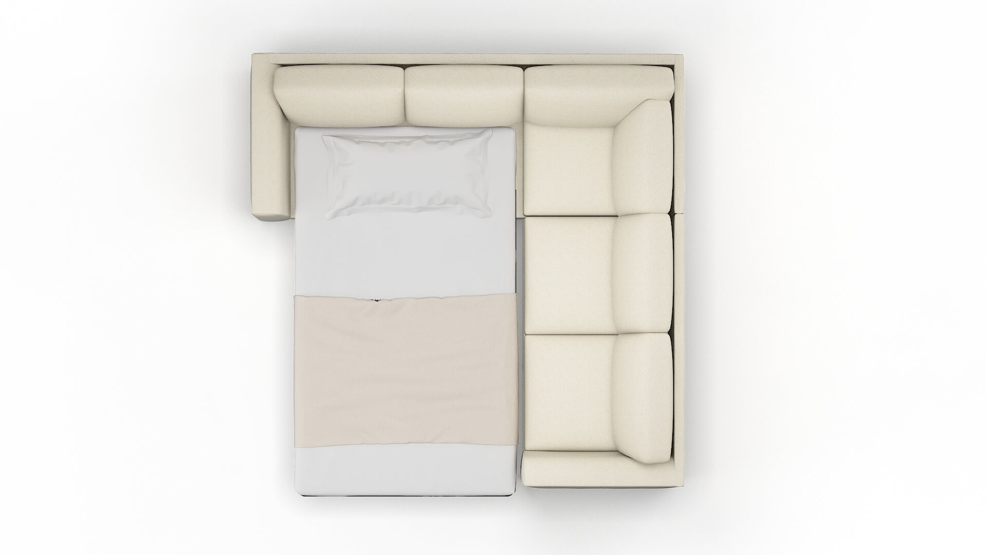 Paris Redondo Oyster Sectional Sleeper Espresso legs 3