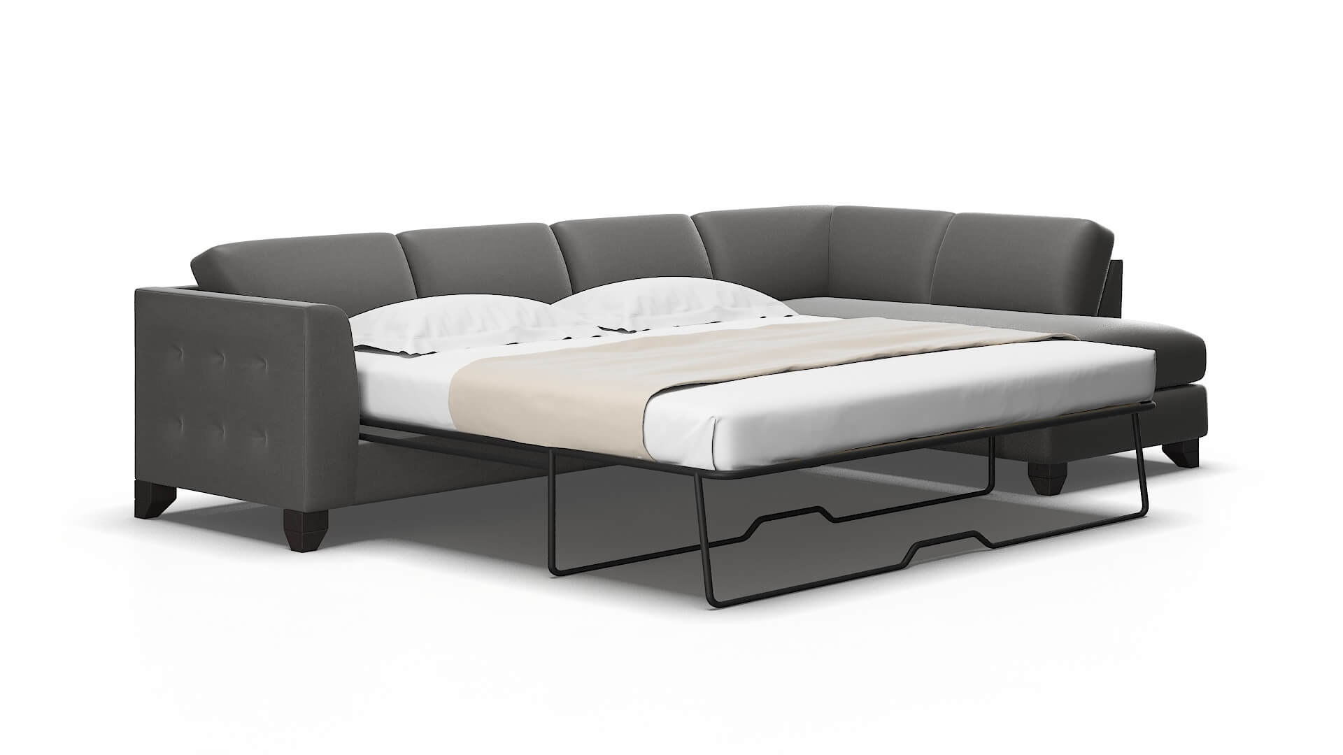 Paris Rocket charcoal Panel sleeper Espresso Legs  2