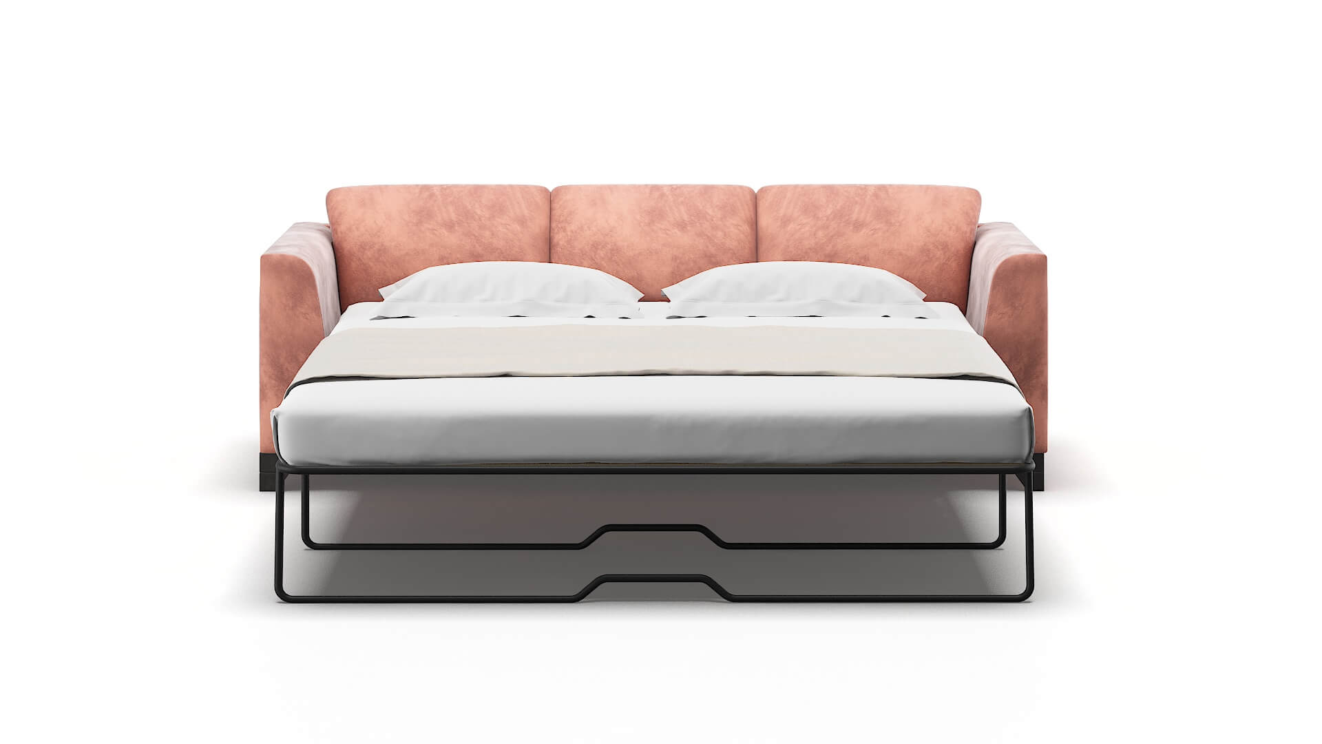 Paris Royale Blush Sofa Sleeper Espresso legs 1