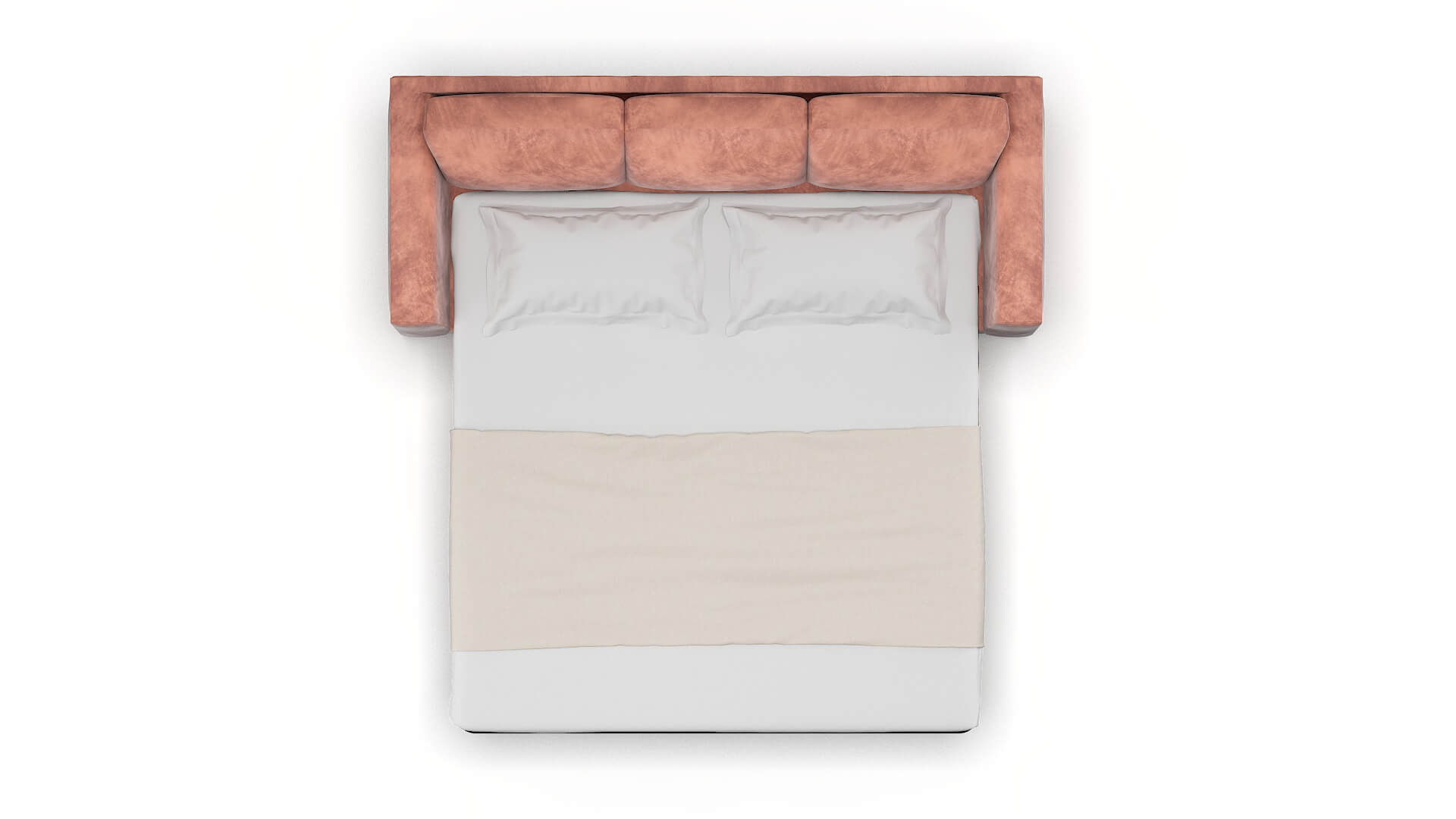 Paris Royale Blush Sofa Sleeper Espresso legs 3