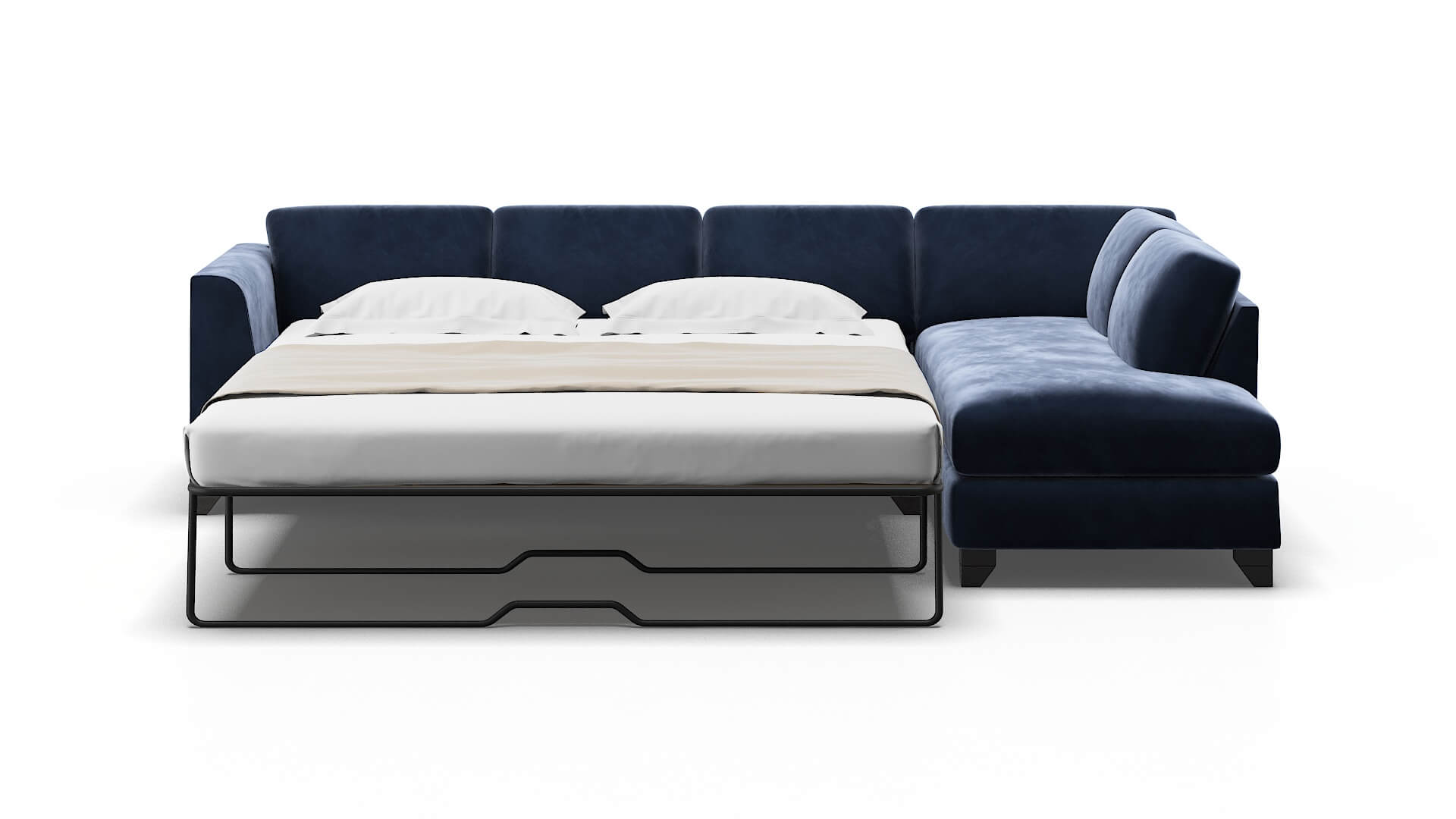 Paris Royale Cobalt Panel Sleeper Espresso legs 1