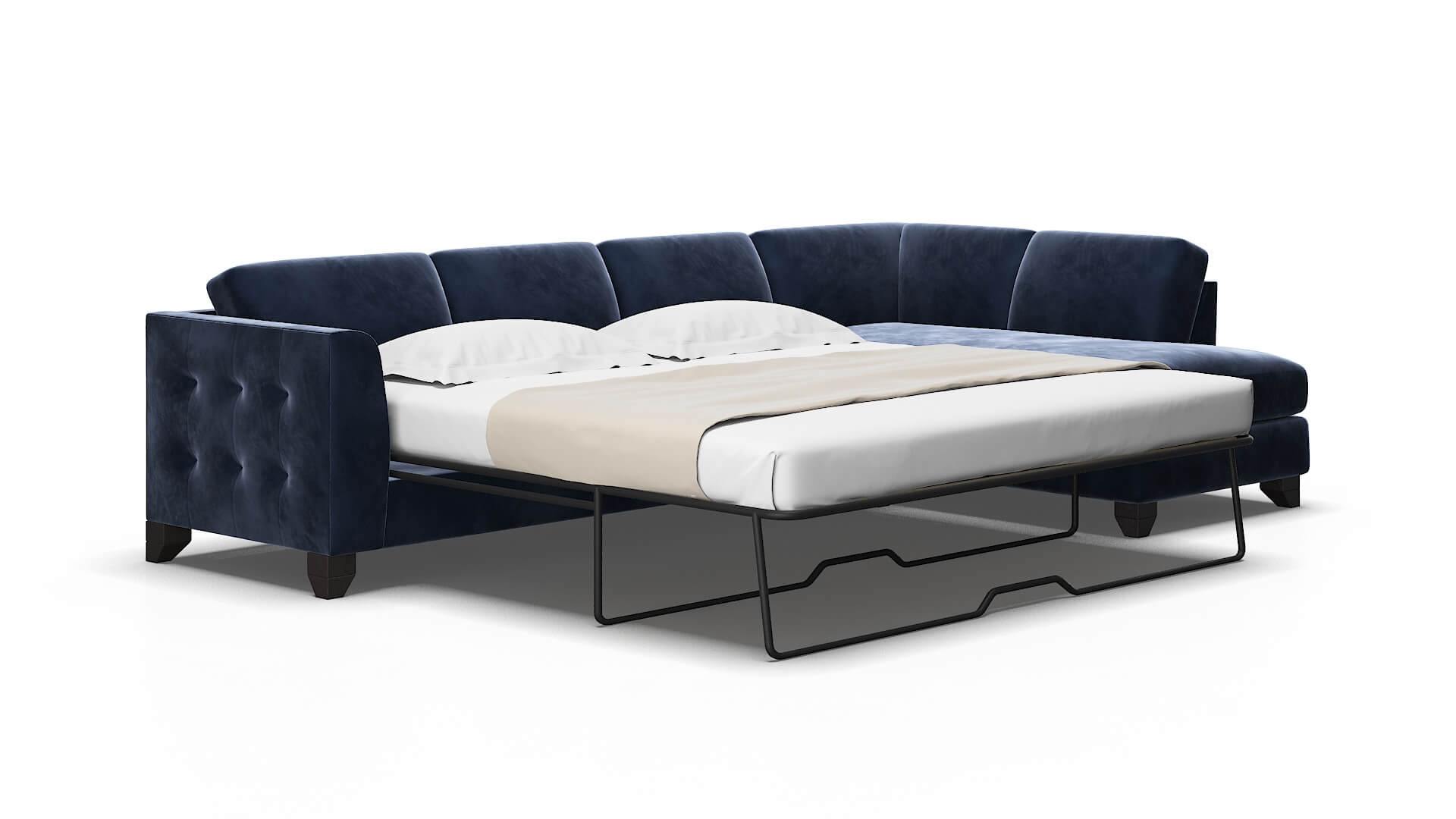 Paris Royale cobalt Panel sleeper Espresso Legs  2