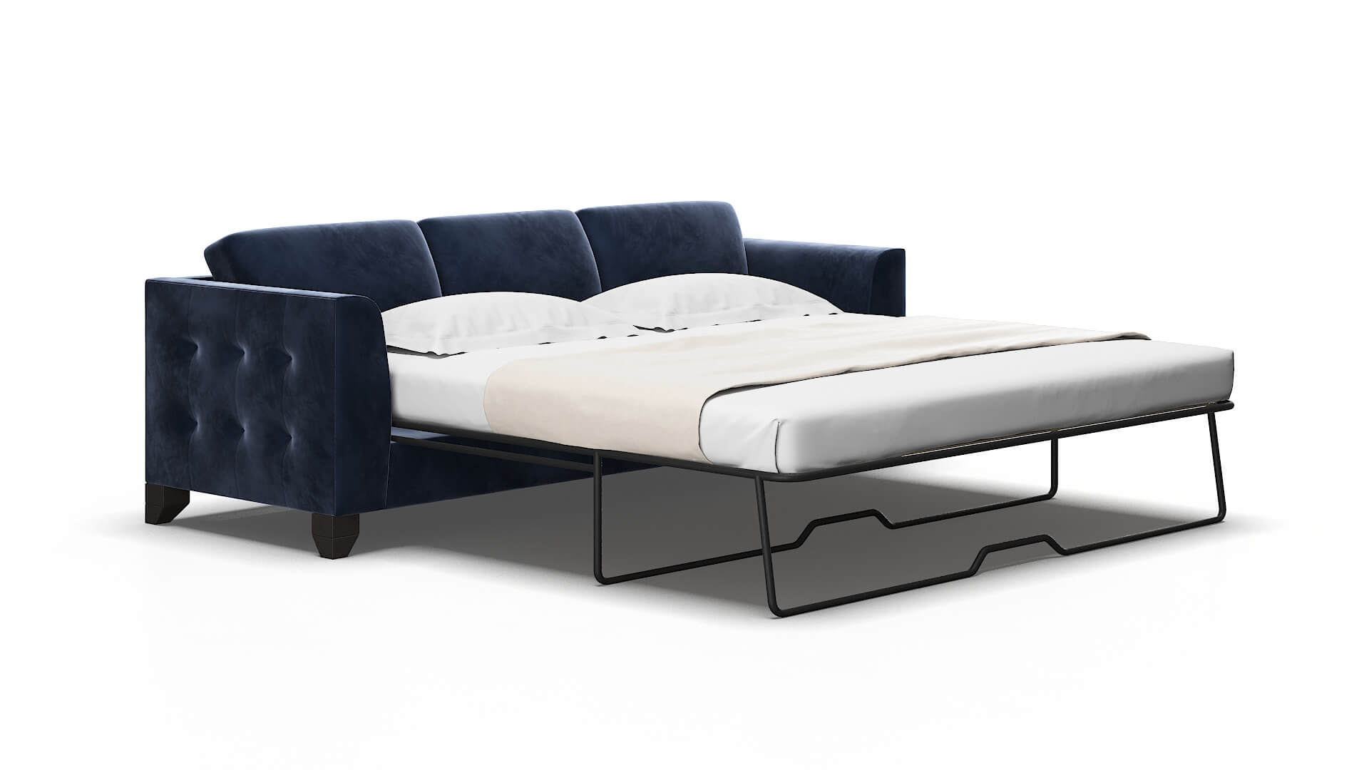 Paris Royale cobalt Sofa sleeper Espresso Legs  2