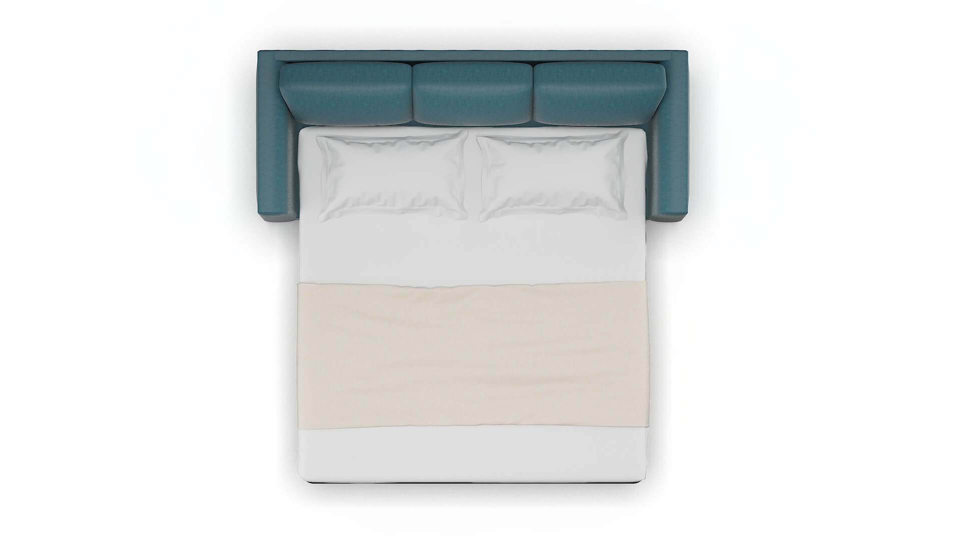 Paris Royale Electric_blue Sofa Sleeper Espresso legs 3