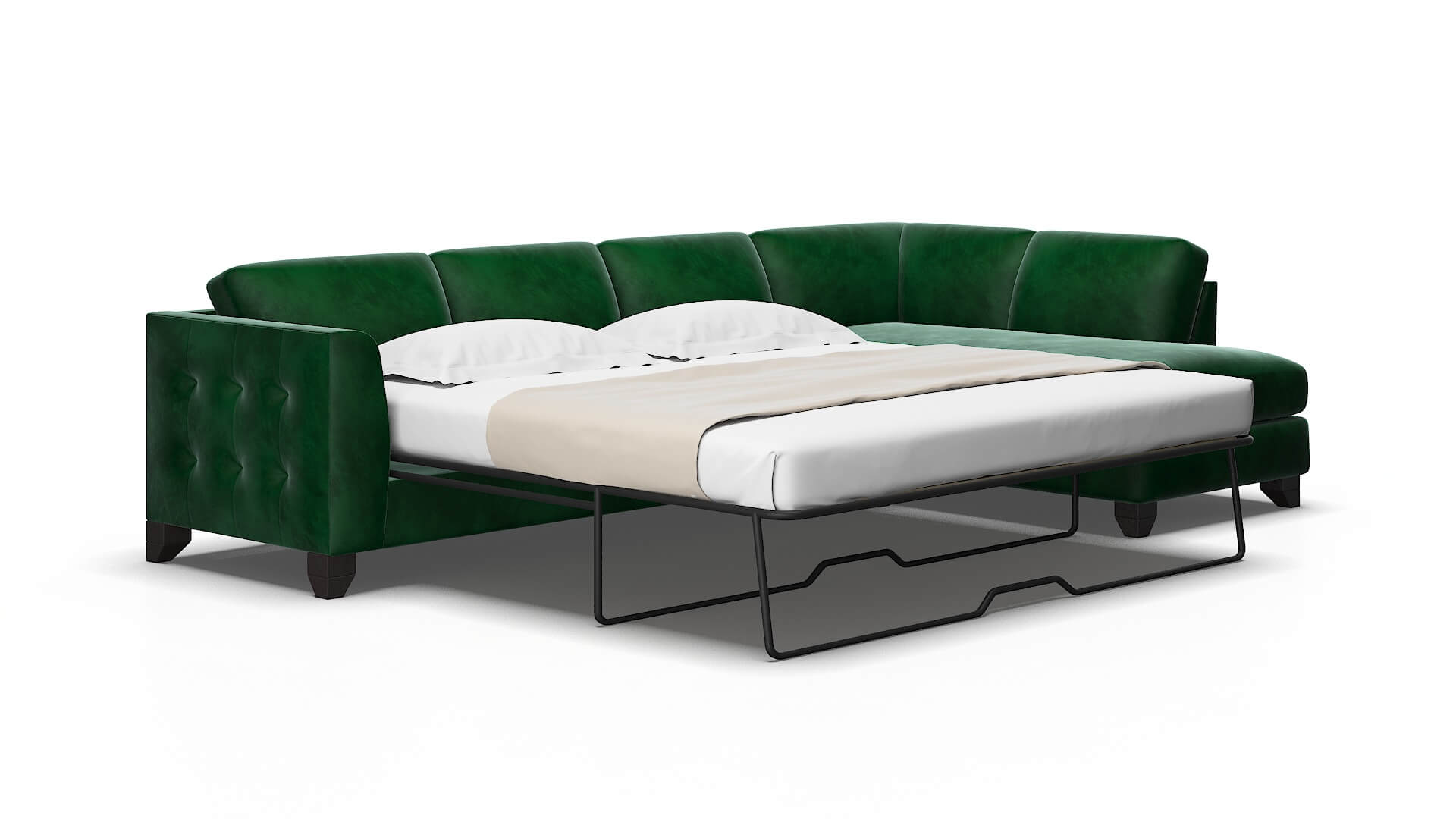 Paris Royale evergreen Panel sleeper Espresso Legs  2